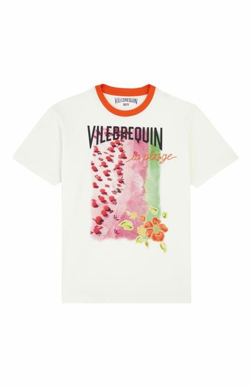 Men's Vilebrequin La Plage From The Sky Cotton T-Shirt Product Image