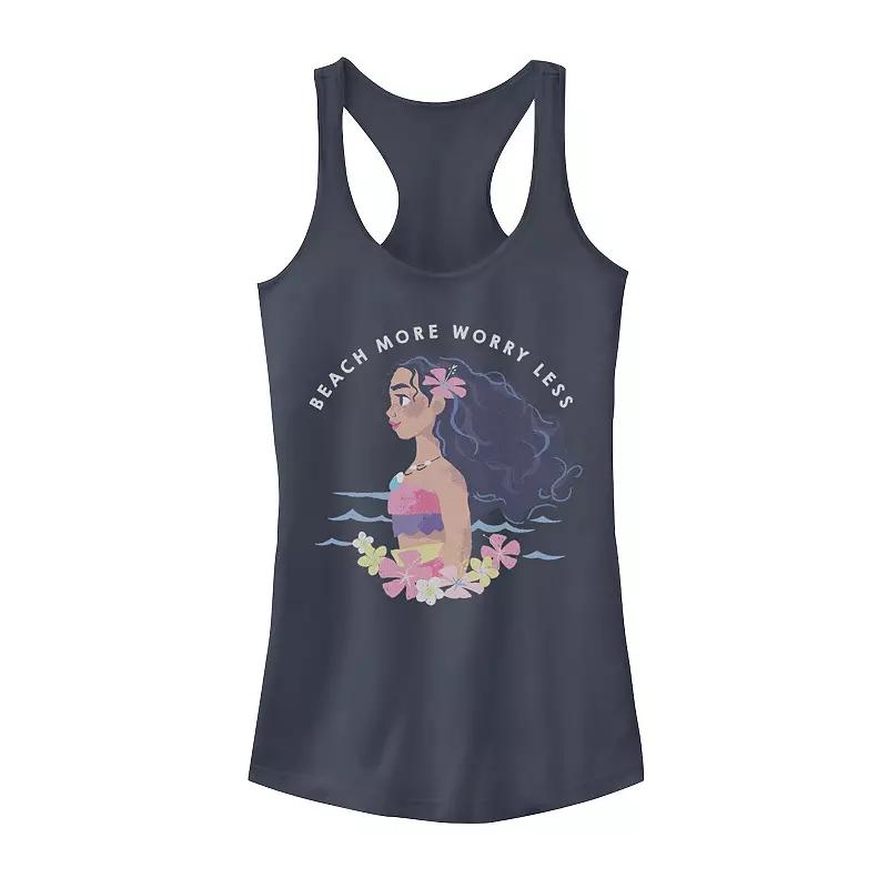 Disney's Moana Juniors' Beach More Text Poster Graphic Tank Top, Girl's,  Product Image