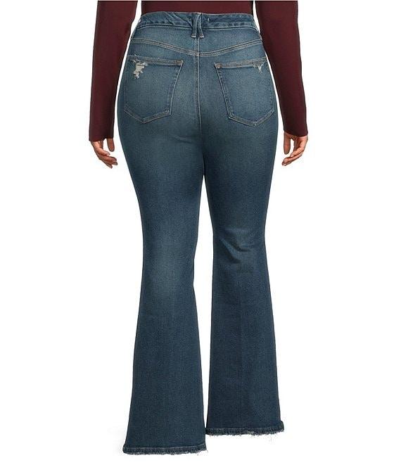 Good American Plus Good Legs Flare Mid Rise Jeans Product Image