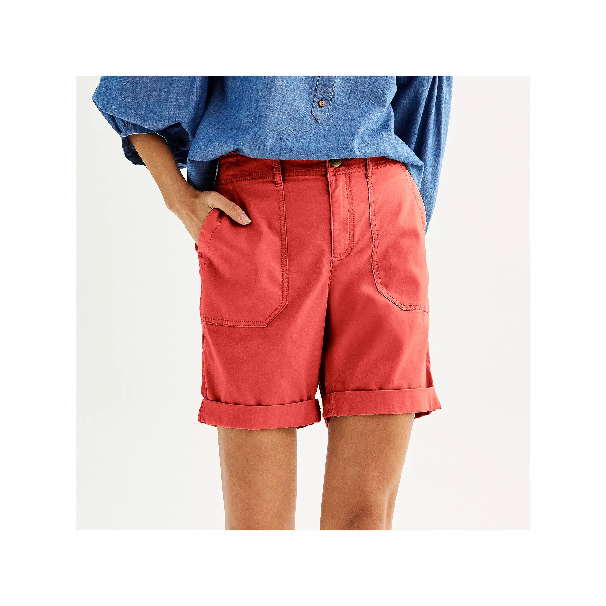 Women's Sonoma Goods For Life® Utility Bermuda Shorts, Size: Large, Blissful Product Image