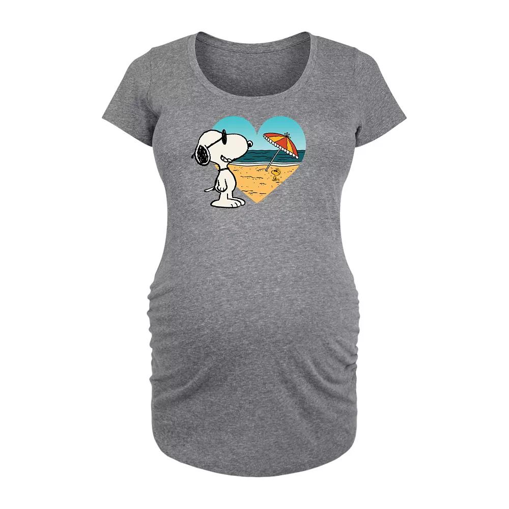 Maternity Peanuts Snoopy & Woodstock Beach Bound Graphic Tee, Women's,  Product Image