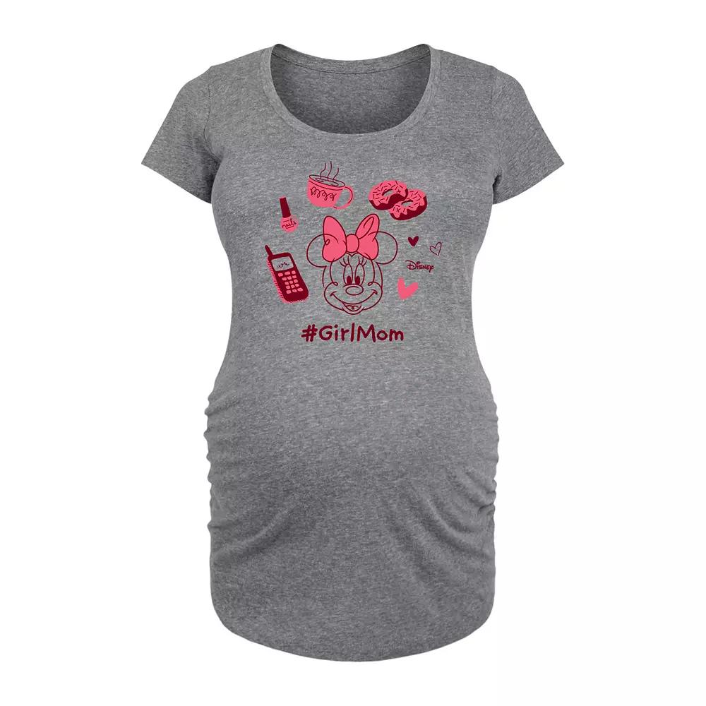 Disney's Minnie Mouse Maternity Girl Mom Graphic Tee, Women's,  Product Image