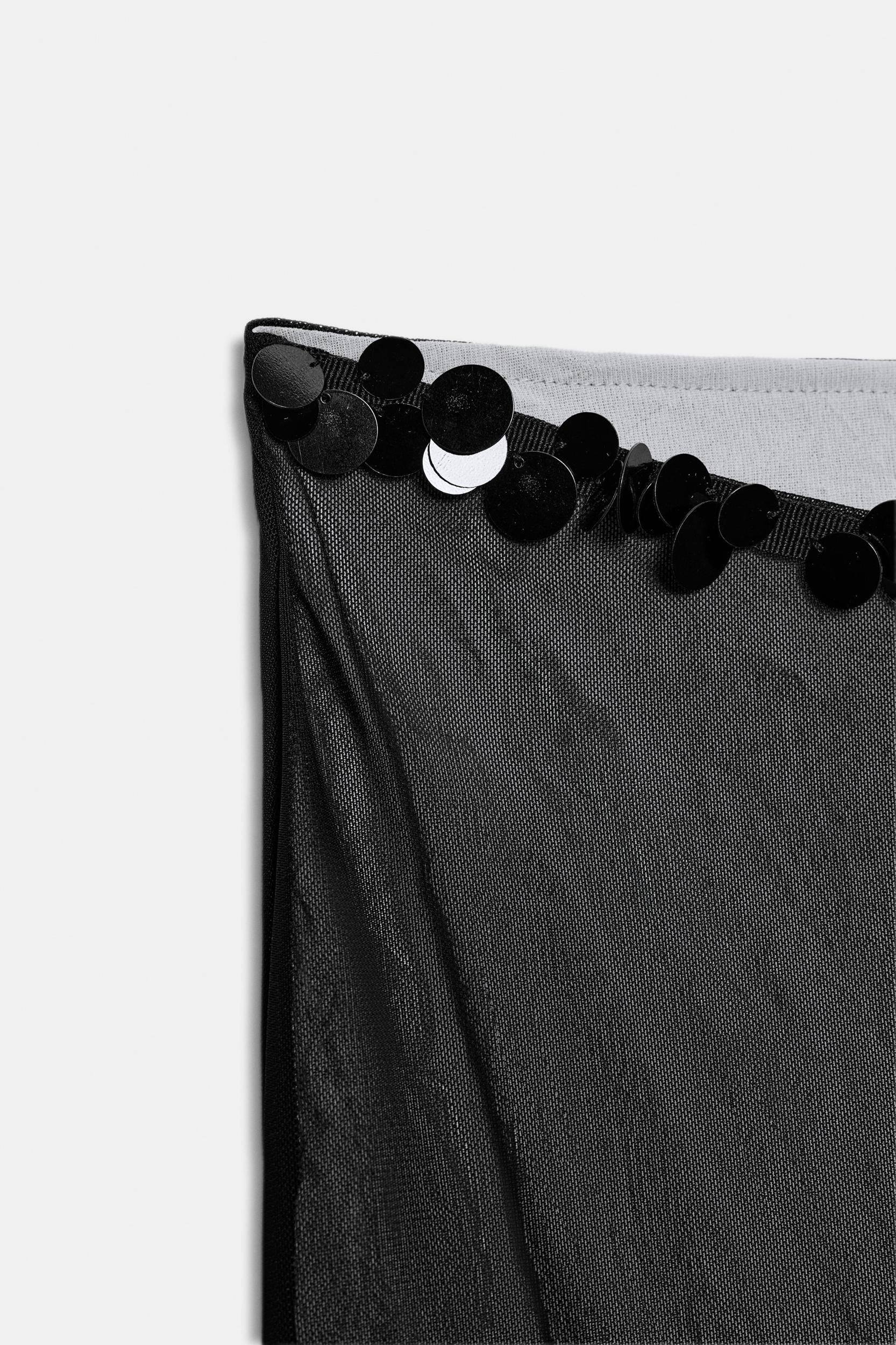 SEQUIN ASYMMETRIC TULLE SKIRT Product Image