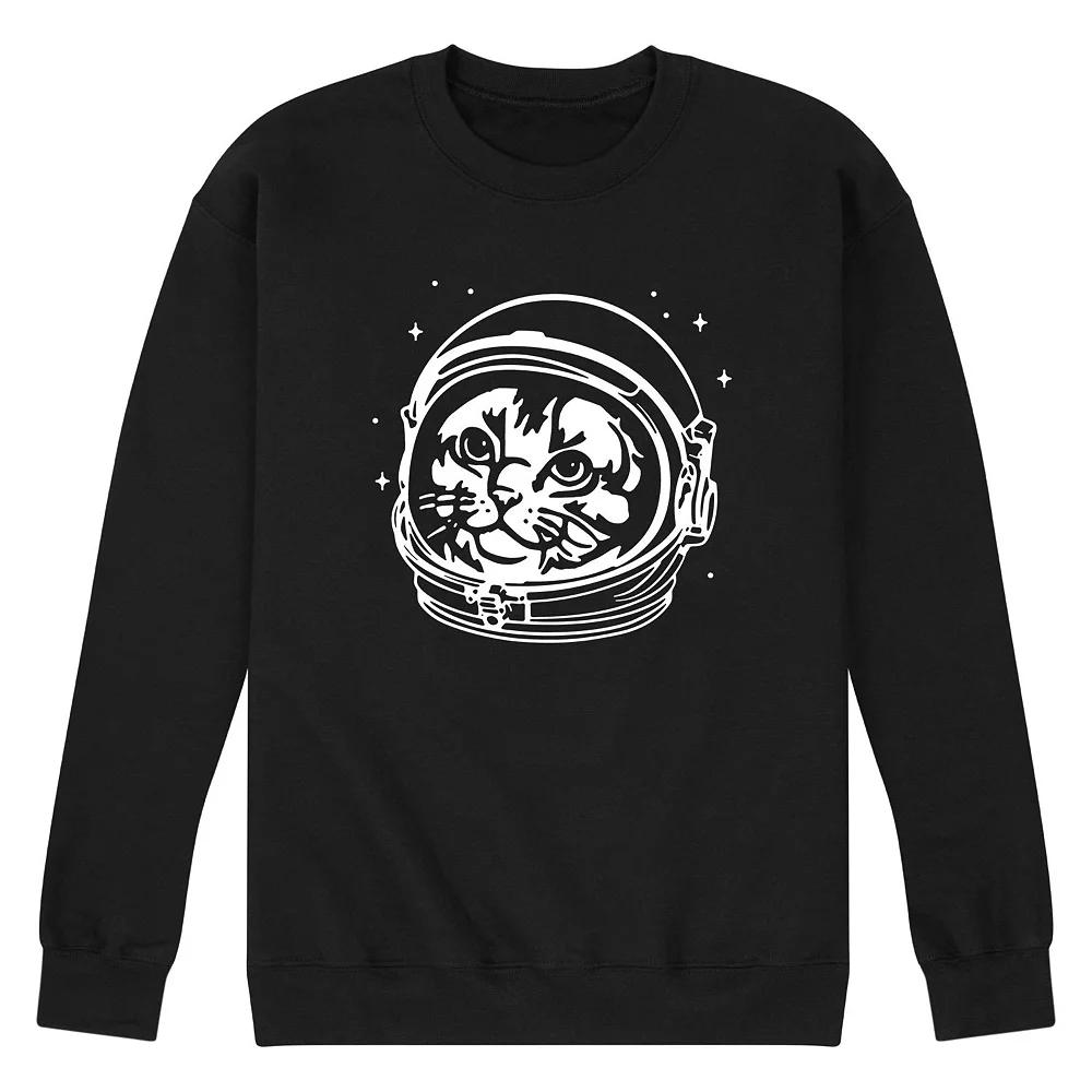 Men's Cat Astronaut Sweatshirt,  Product Image