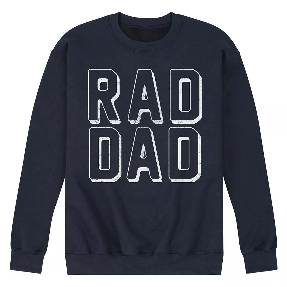 Mens Rad Dad Fleece Sweatshirt Blue Product Image