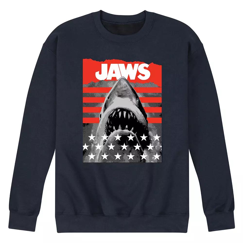 Men's Jaws Stripes And Stars Fleece Sweatshirt,  Product Image