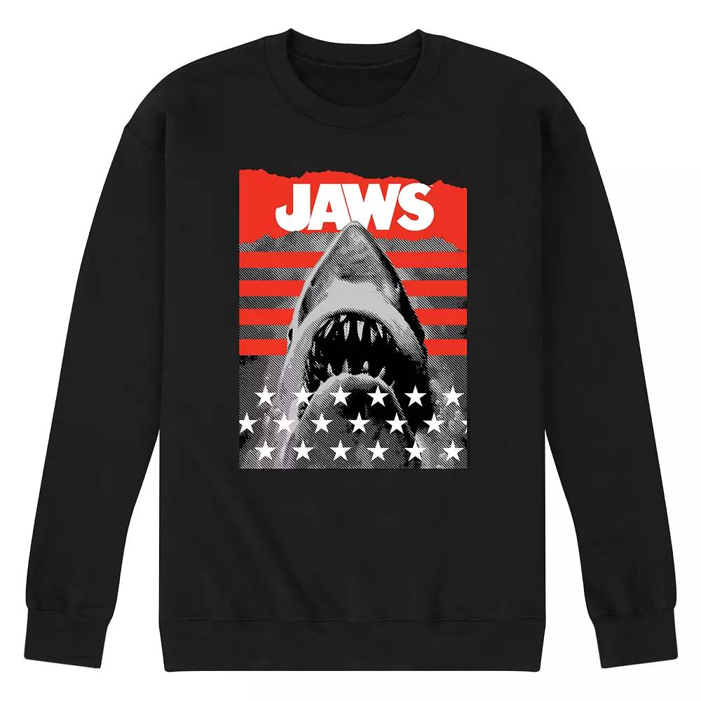 Men's Jaws Stripes And Stars Fleece Sweatshirt,  Product Image