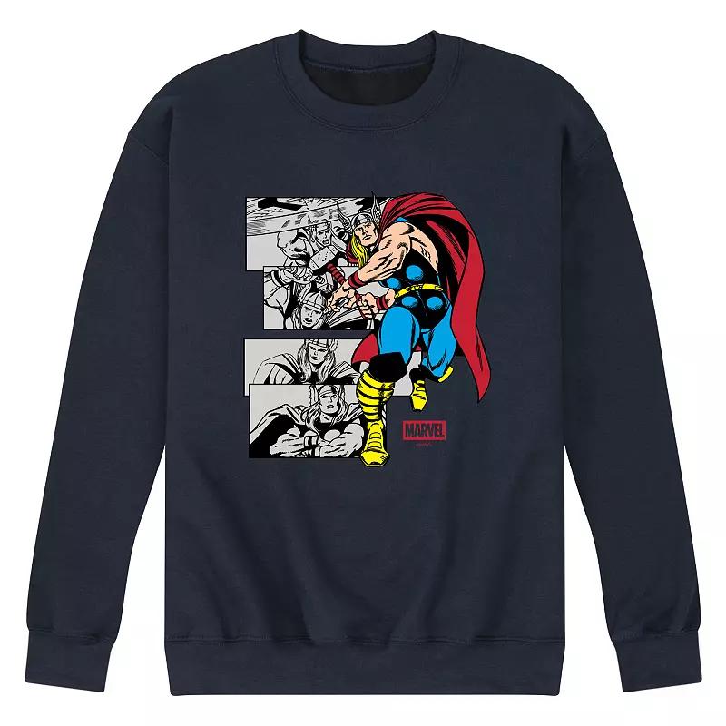 Men's Marvel Thor Comic Panels Crew Fleece Sweatshirt,  Product Image