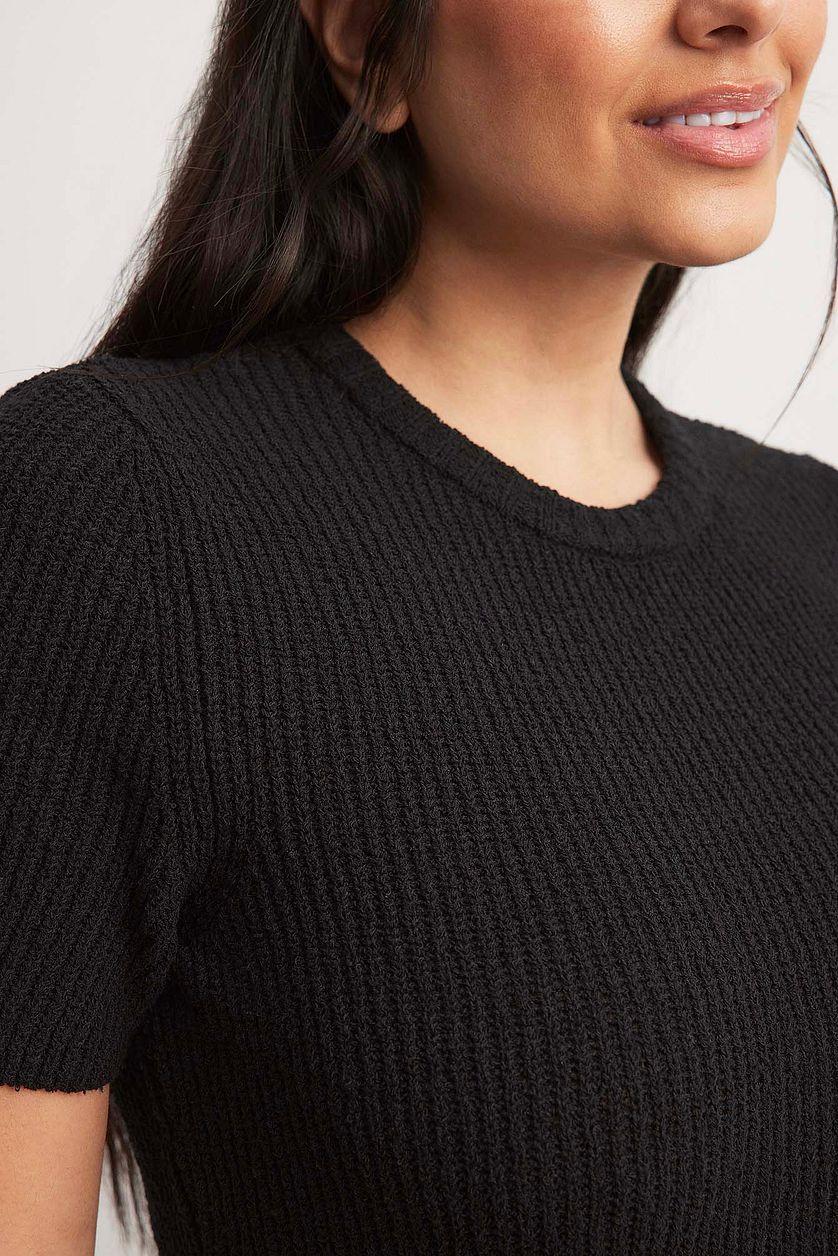 Short Sleeved Knitted Top Product Image