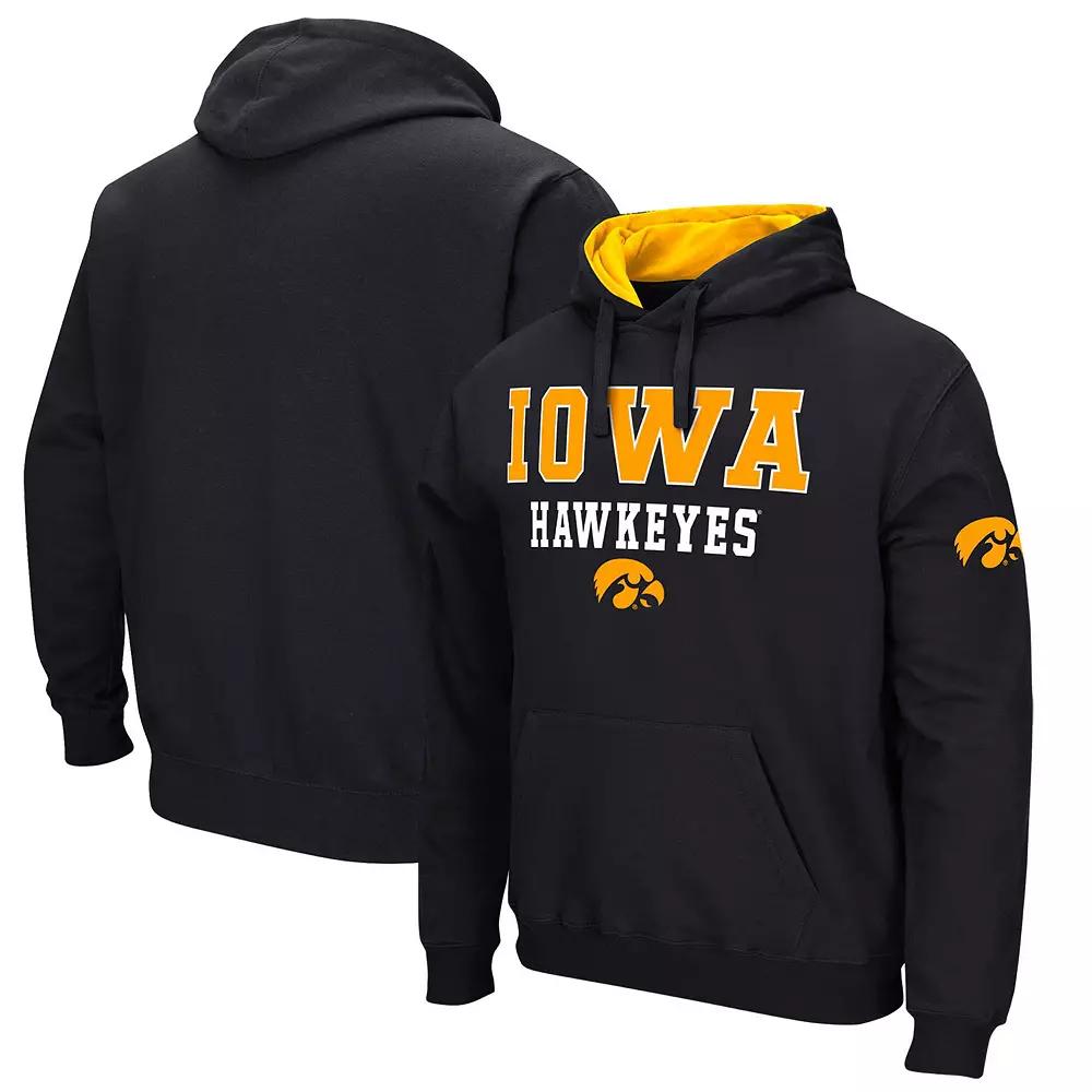 Men's Colosseum Black Iowa Hawkeyes Sunrise Pullover Hoodie,  Product Image