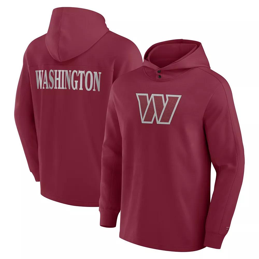 Men's Fanatics Burgundy Washington Commanders Elements Blaze Tri-Blend Long Sleeve Hoodie T-Shirt, Adult Unisex,  Product Image