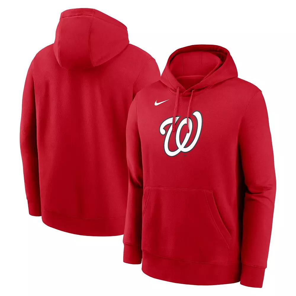 Men's Nike Red Washington Nationals Logo Club Fleece Pullover Hoodie,  Product Image