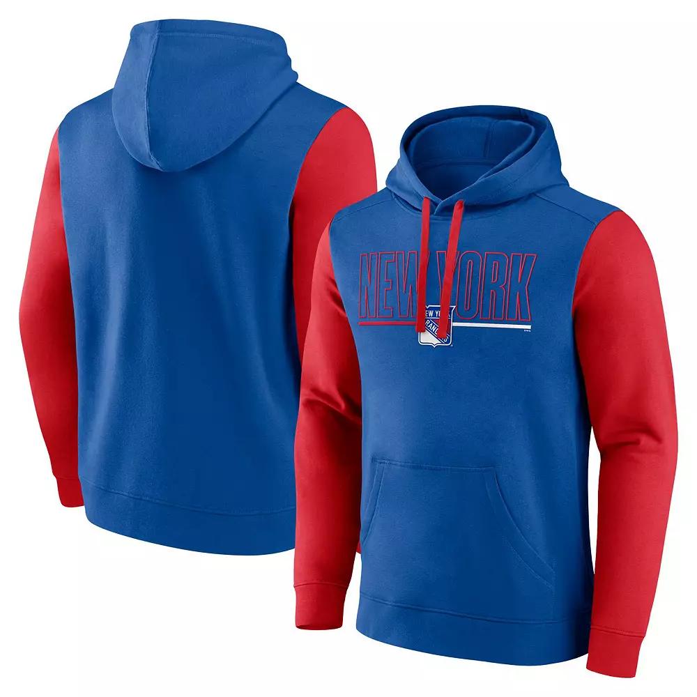 Men's Blue New York Rangers Deliver Fleece Pullover Hoodie,  Product Image