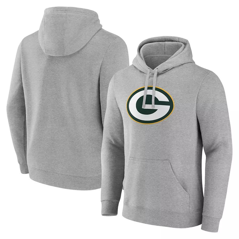 Men's Fanatics Heather Gray Los Angeles Rams Deliver Fleece Pullover Hoodie,  Product Image
