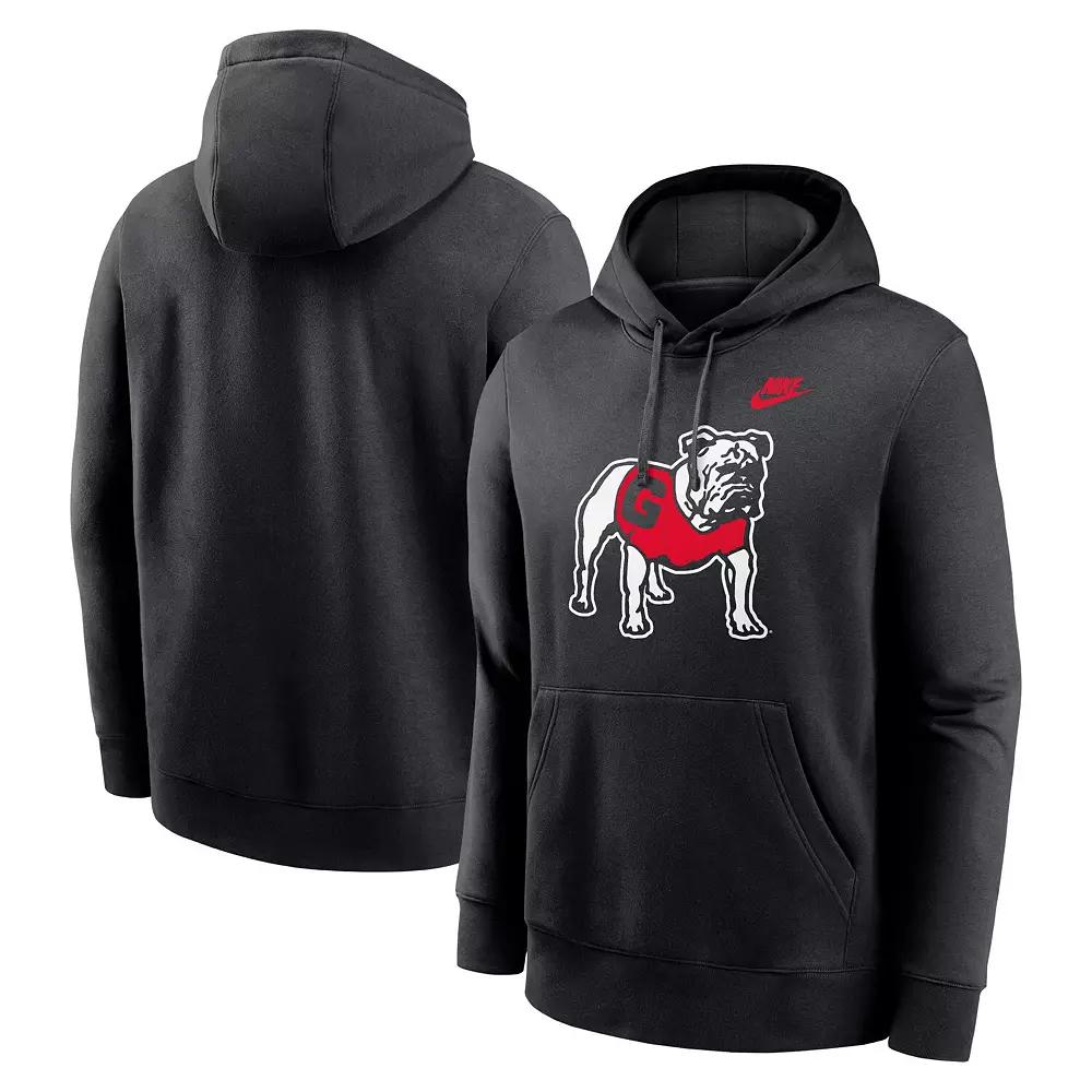 Men's Nike Black Georgia Bulldogs Legacy Logo Club Fleece Pullover Hoodie,  Product Image