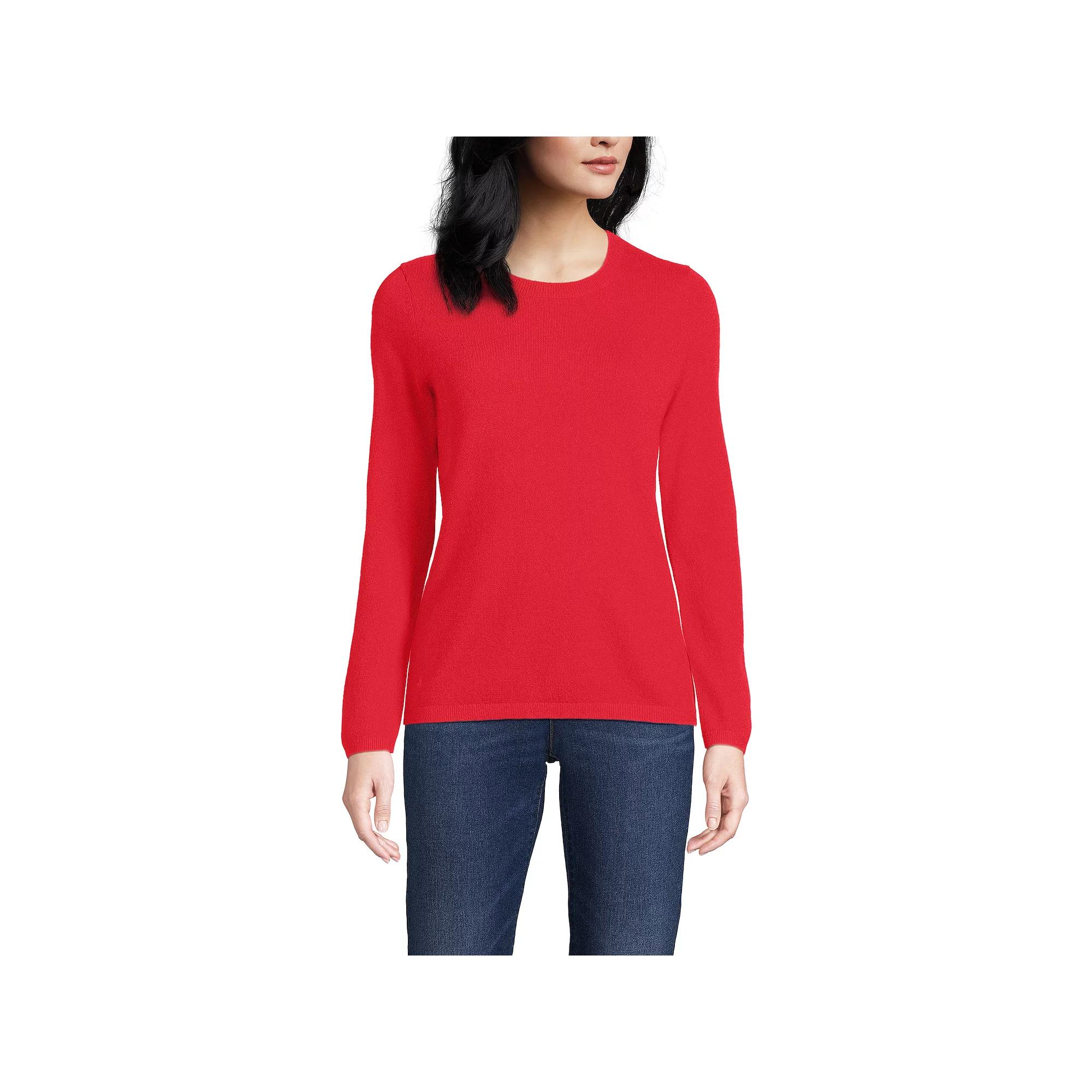 Women's Lands' End Crewneck Cashmere Sweater,  Product Image