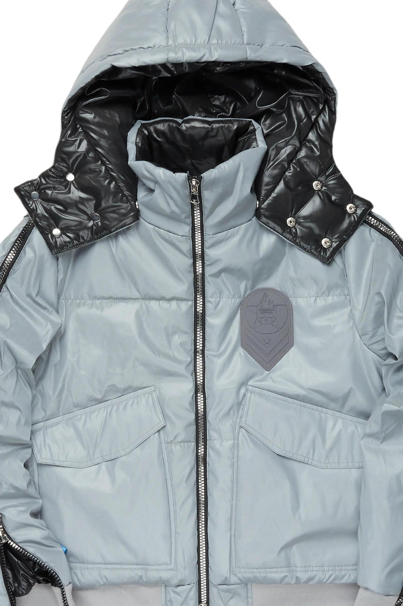 Chin Reflective Puffer Jacket Male Product Image