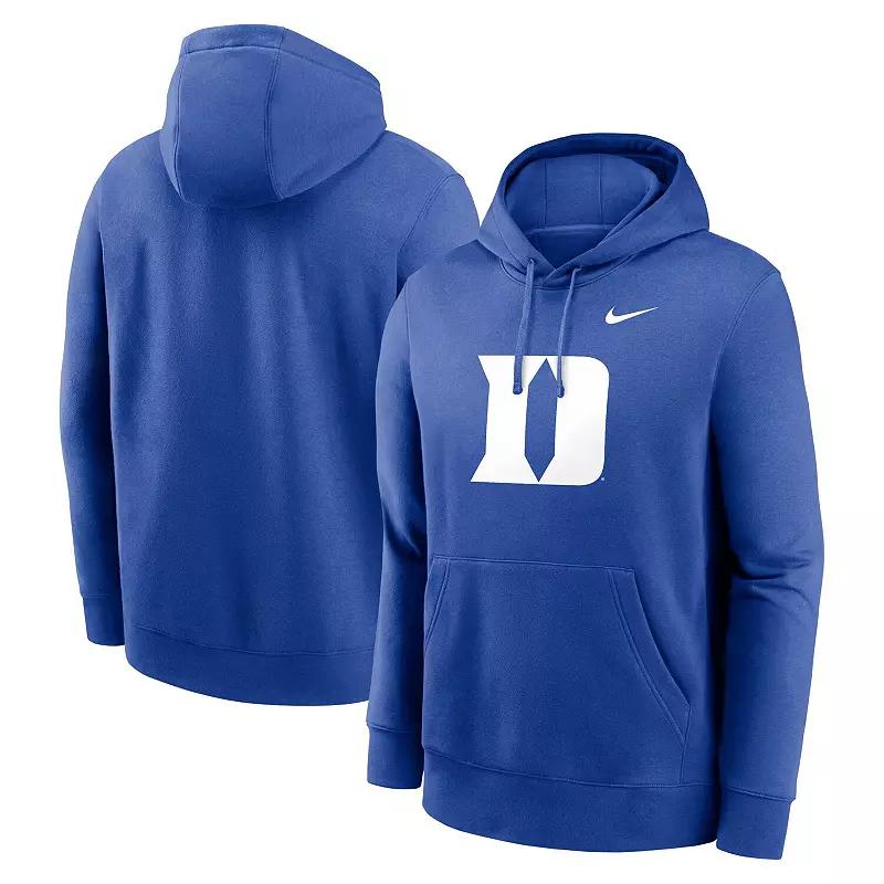 Men's Nike Royal Duke Blue Devils Primetime Evergreen Club Fleece Pullover Hoodie,  Product Image