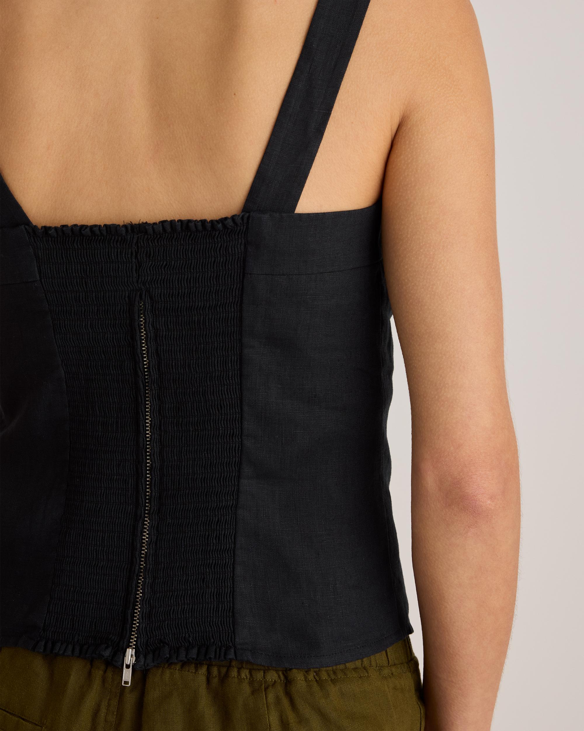 Quince | Women's 100% European Linen Fitted Tank Top Size XL Product Image