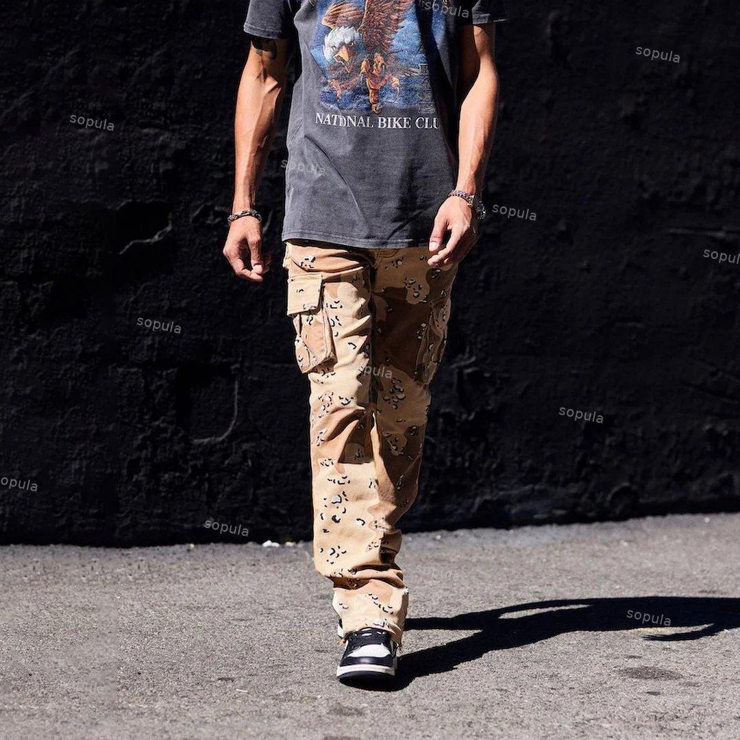 Sopula Casual Personality Street Style Men's Camouflage Printed Trousers Product Image