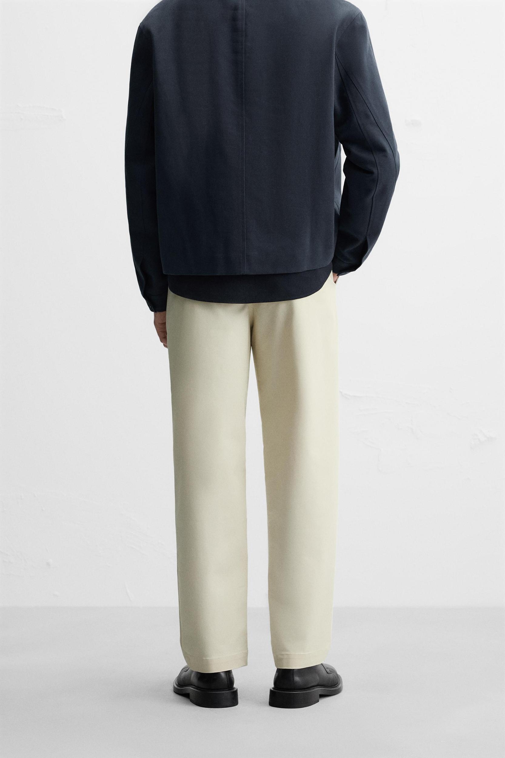 VISCOSE BLEND CHINO PANTS Product Image