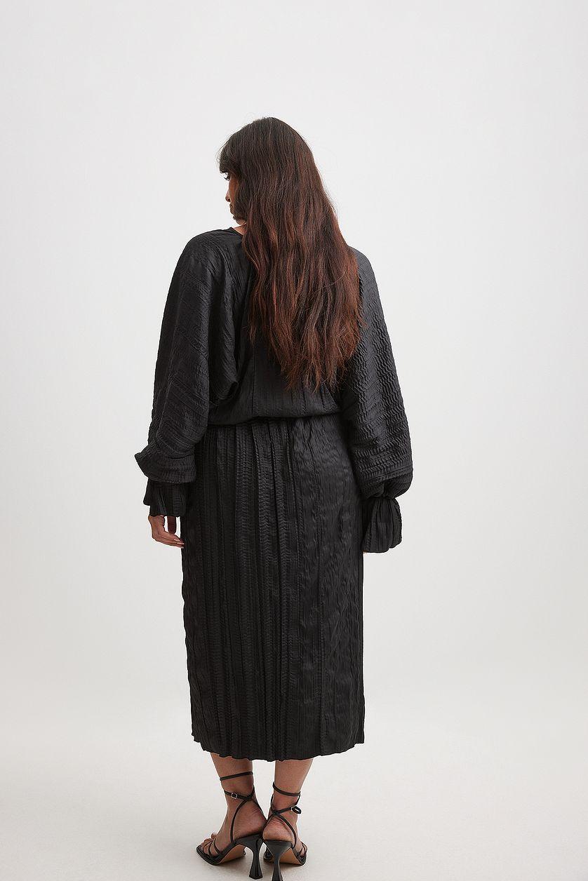 Draped Structured Midi Dress Product Image