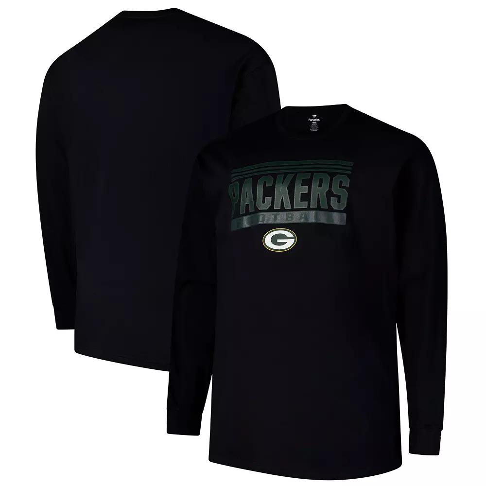 Men's Profile Black Green Bay Packers Big & Tall Pop Long Sleeve T-Shirt,  Product Image