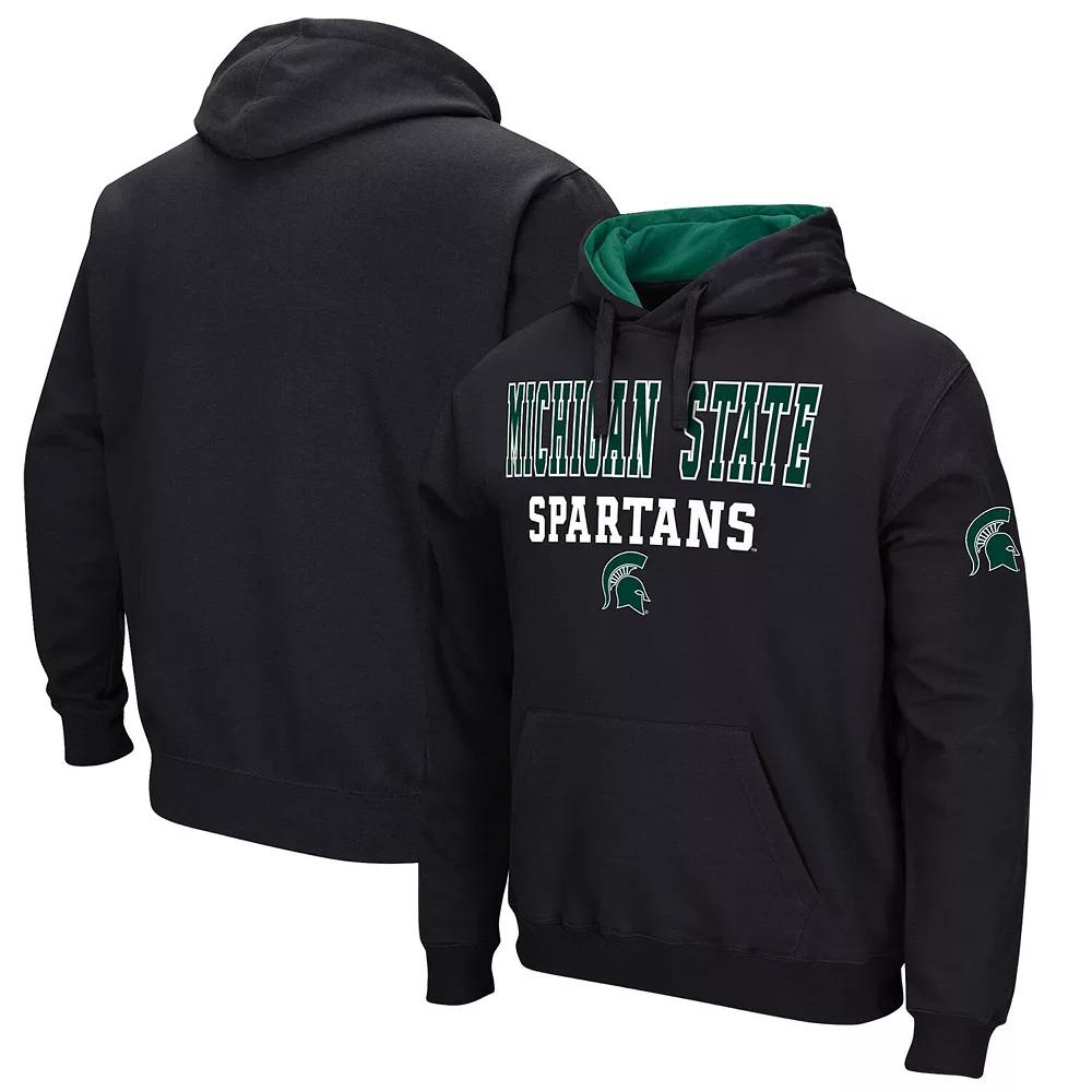 Men's Colosseum Black Michigan State Spartans Sunrise Pullover Hoodie,  Product Image