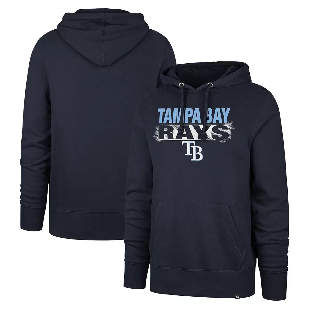 Men's '47 Navy Tampa Bay Rays Base Slide Headline Pullover Hoodie,  Product Image