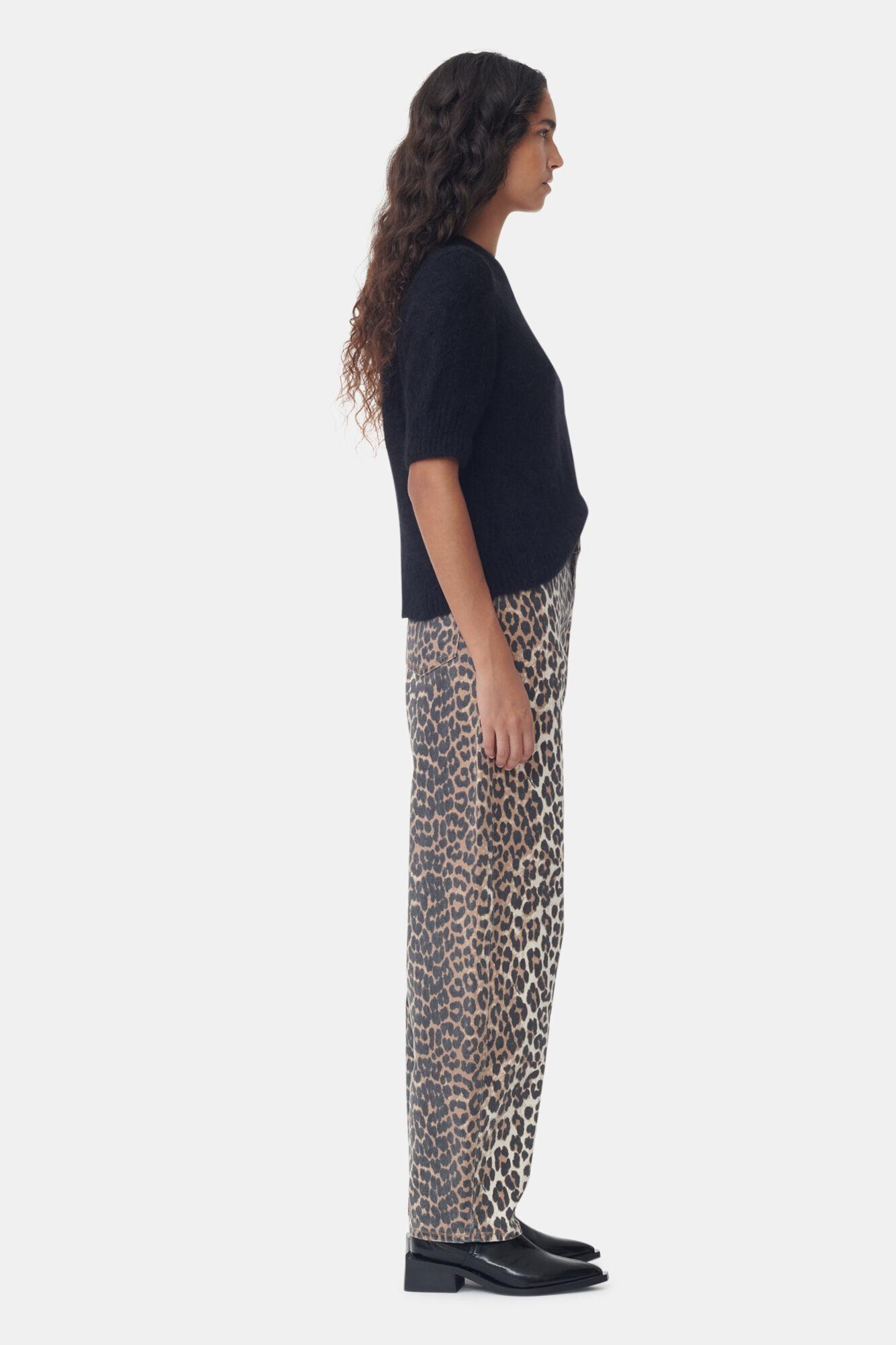 Leopard Denim Stary Jeans Product Image