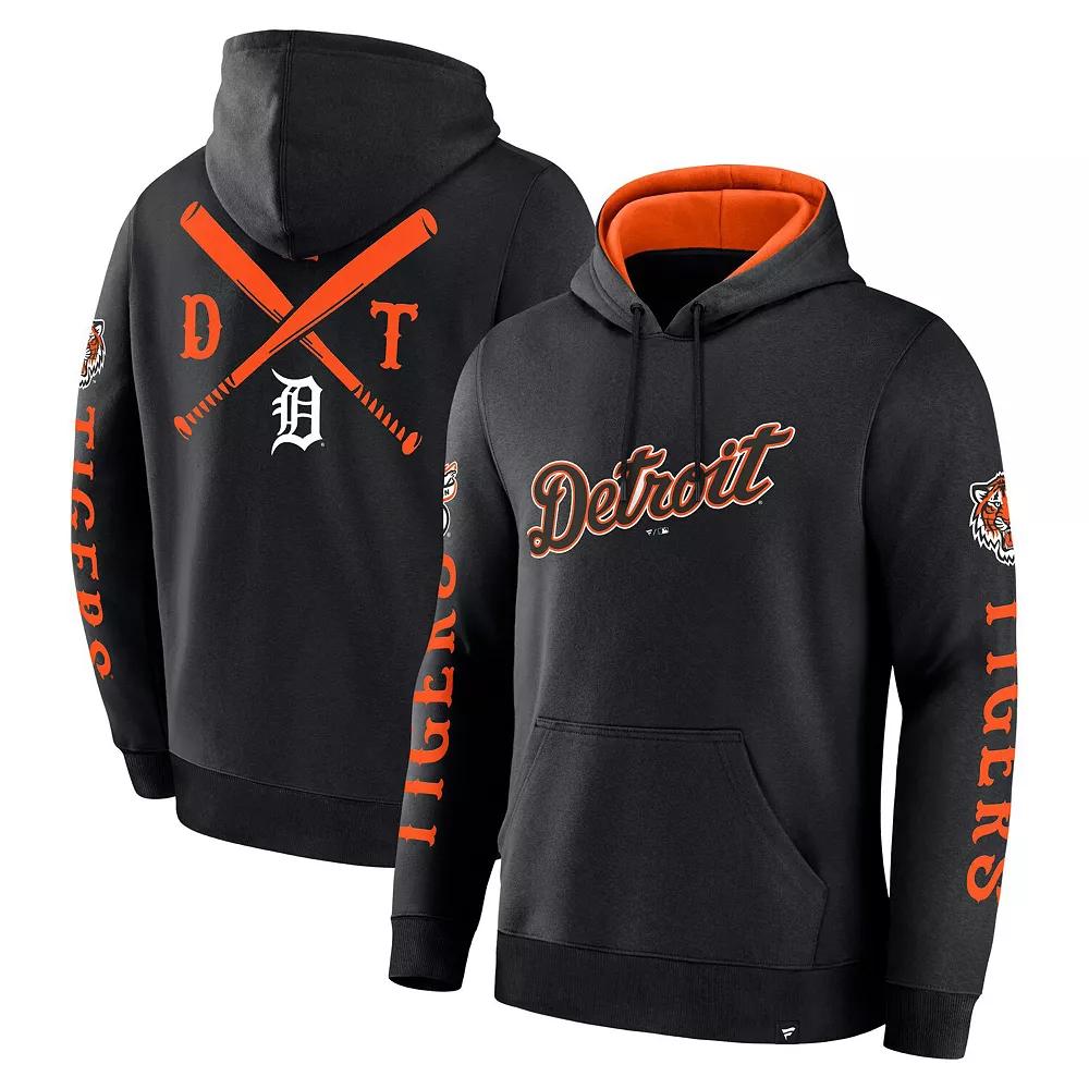 Men's Fanatics  Black Detroit Tigers Big City Legacy Fleece Pullover Hoodie, Size: Medium Product Image