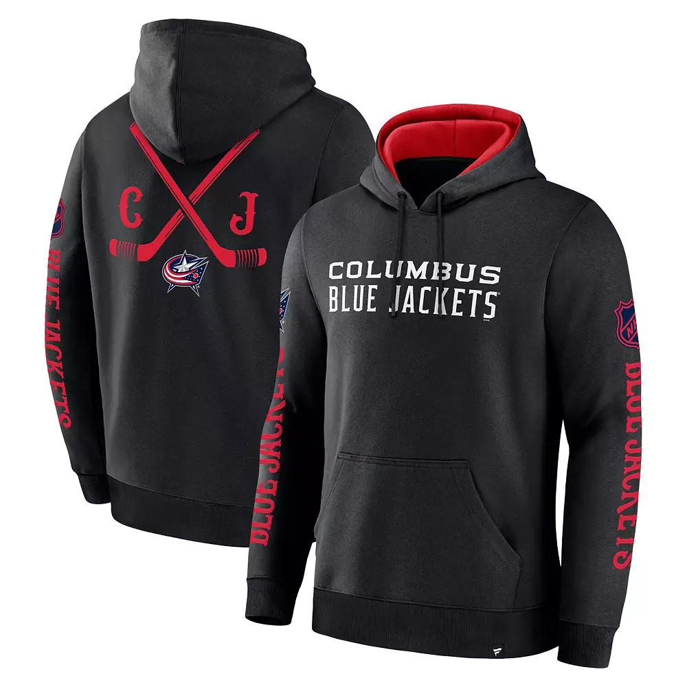 Men's Fanatics Black Columbus Blue Jackets Big City Legacy Fleece Pullover Hoodie,  Product Image