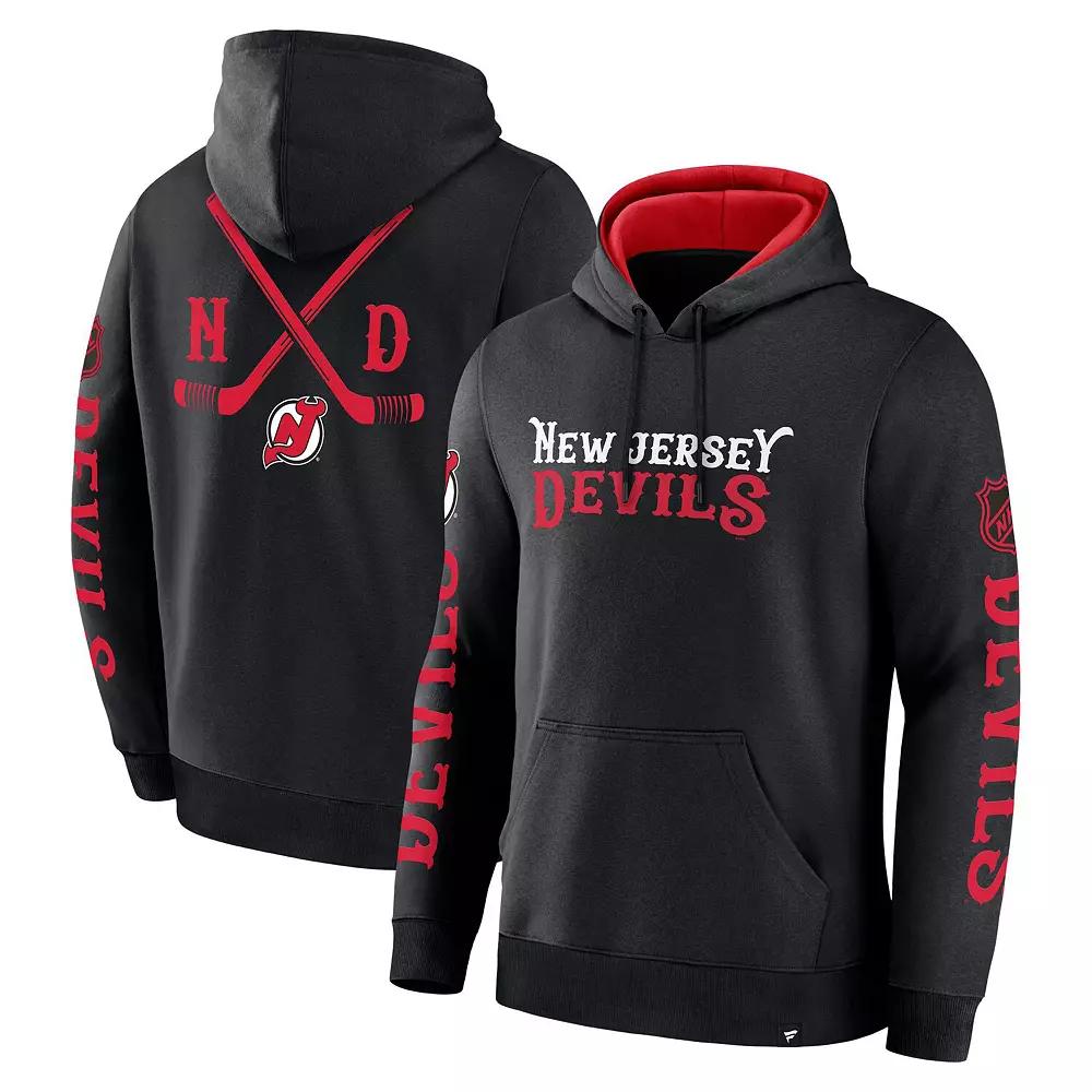 Men's Fanatics Black New Jersey Devils Big City Legacy Fleece Pullover Hoodie, Size: Large, Nhl Black Product Image
