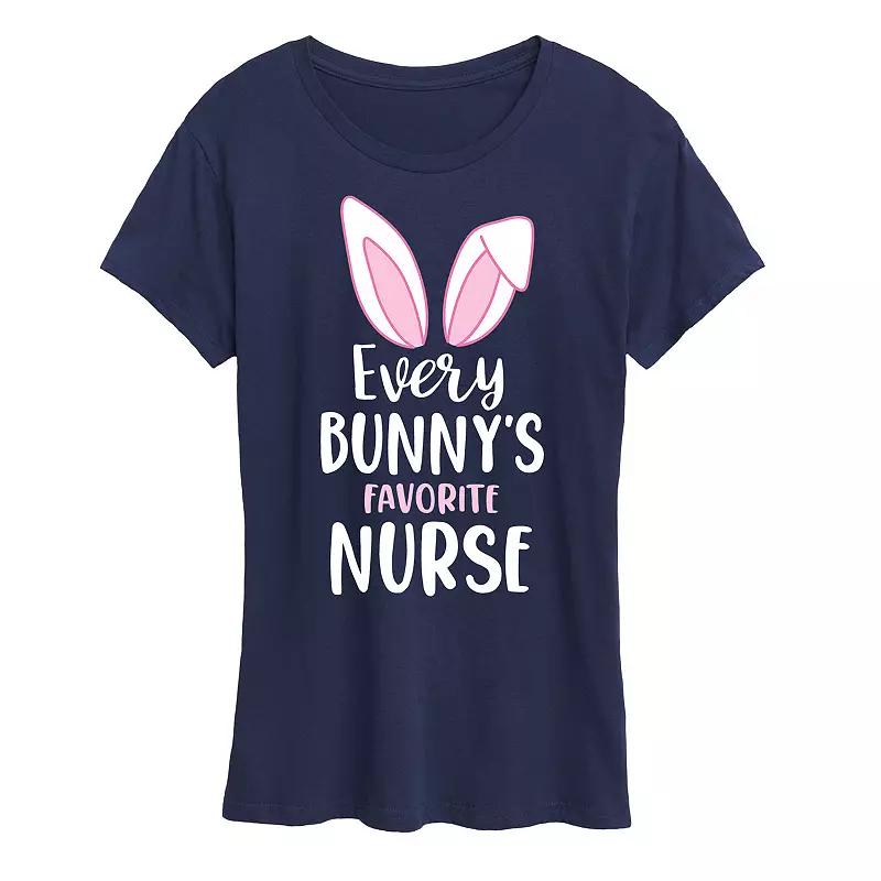 Women's Every Bunny's Favorite Nurse Graphic Tee, Girl's,  Product Image