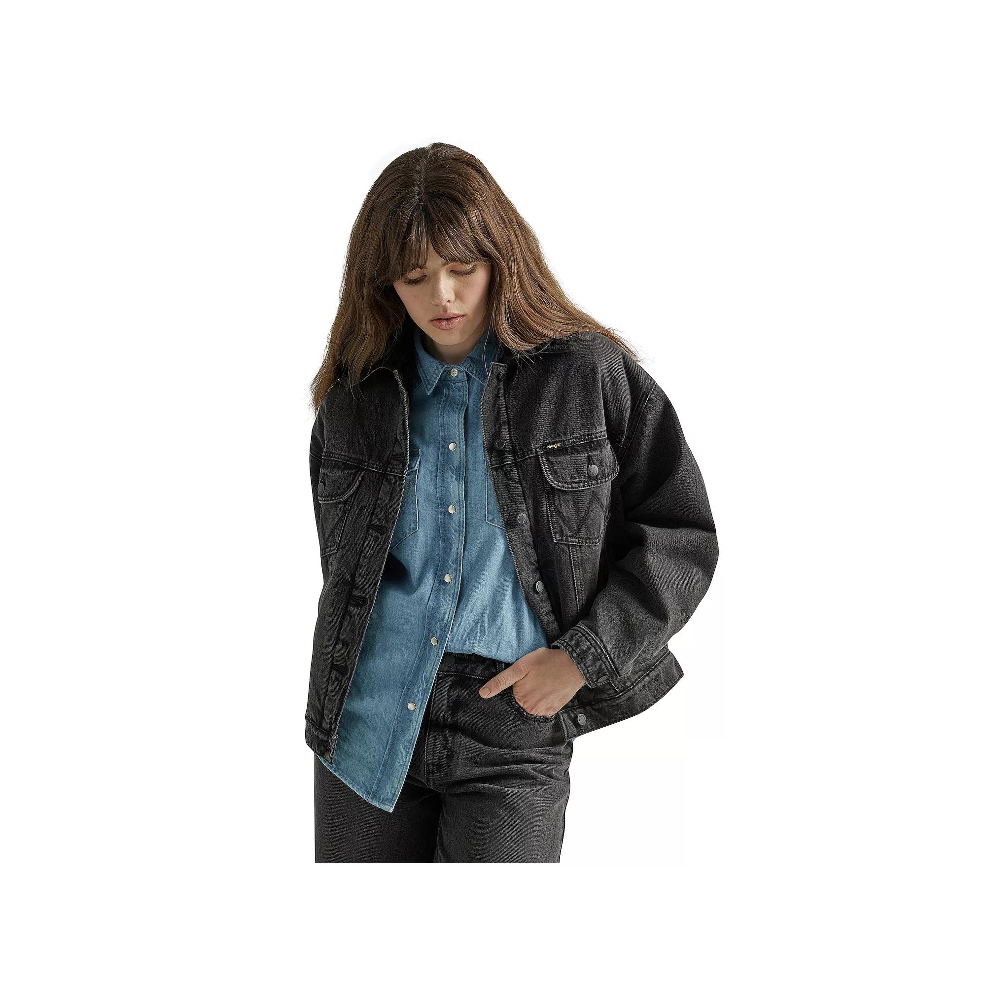 Women's Wrangler Girlfriend Sherpa Jacket, Size: XL, Nashville Black Product Image