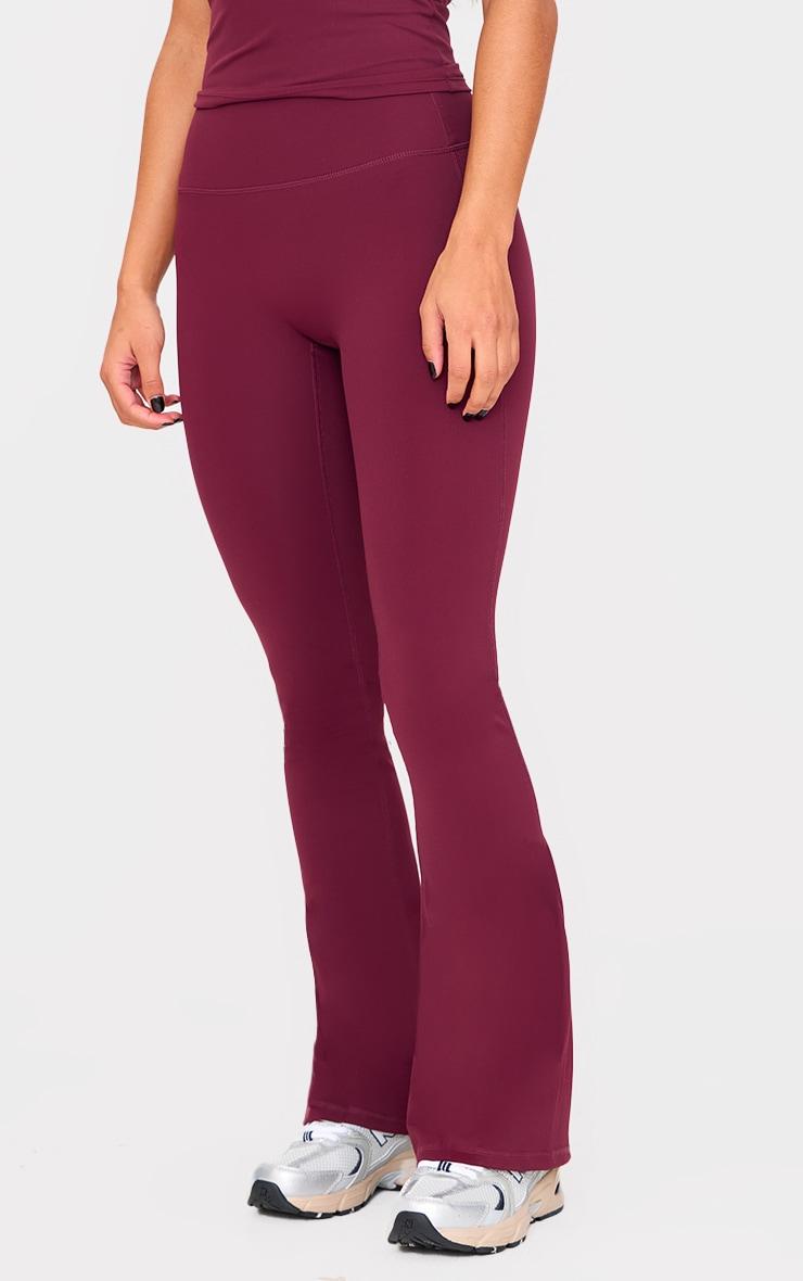 Deep Burgundy Ultimate Sculpt Flare Yoga Pants Product Image