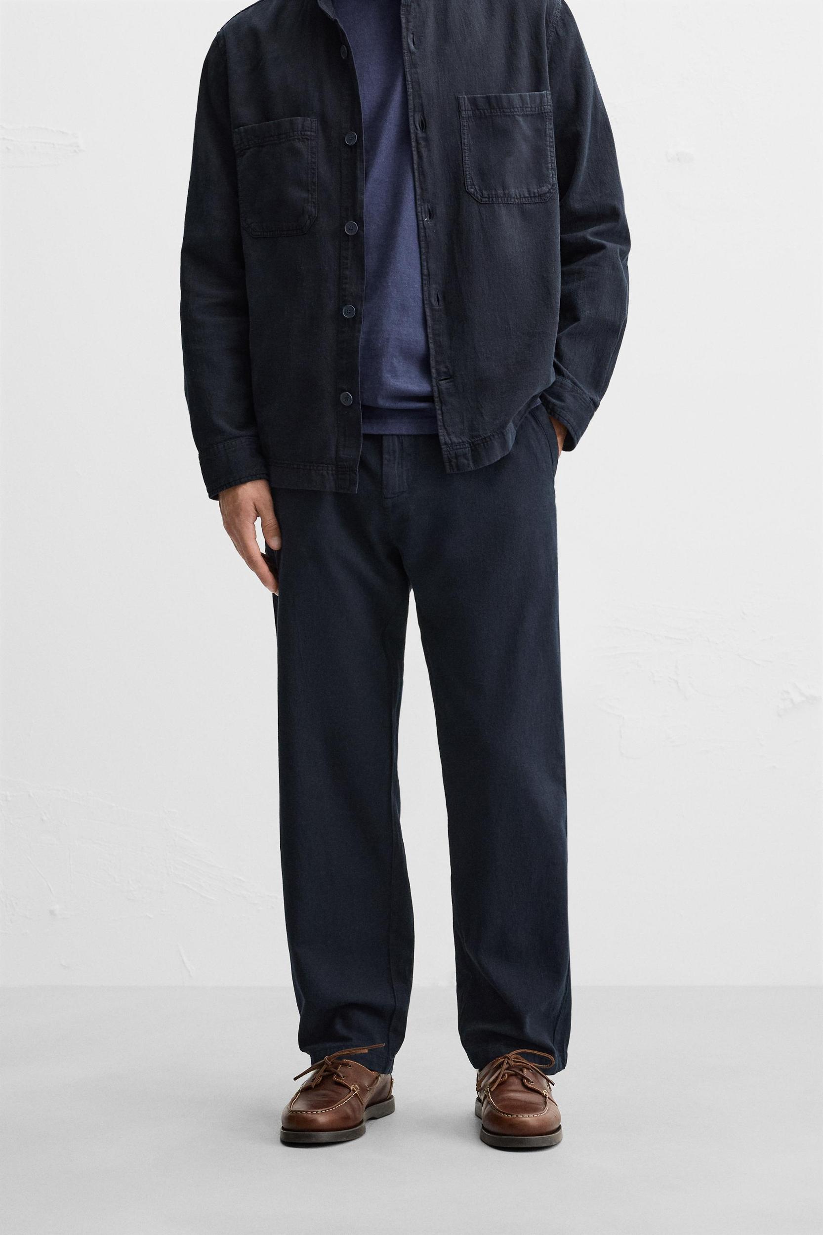 COTTON-LINEN PANTS Product Image