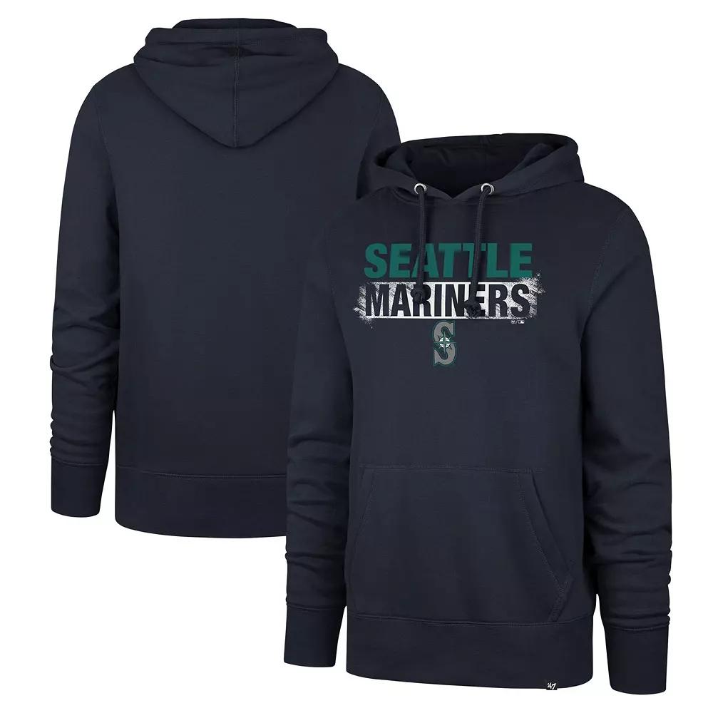 Men's '47 Navy Seattle Mariners Base Slide Headline Pullover Hoodie, Size: 2XL, Blue Product Image