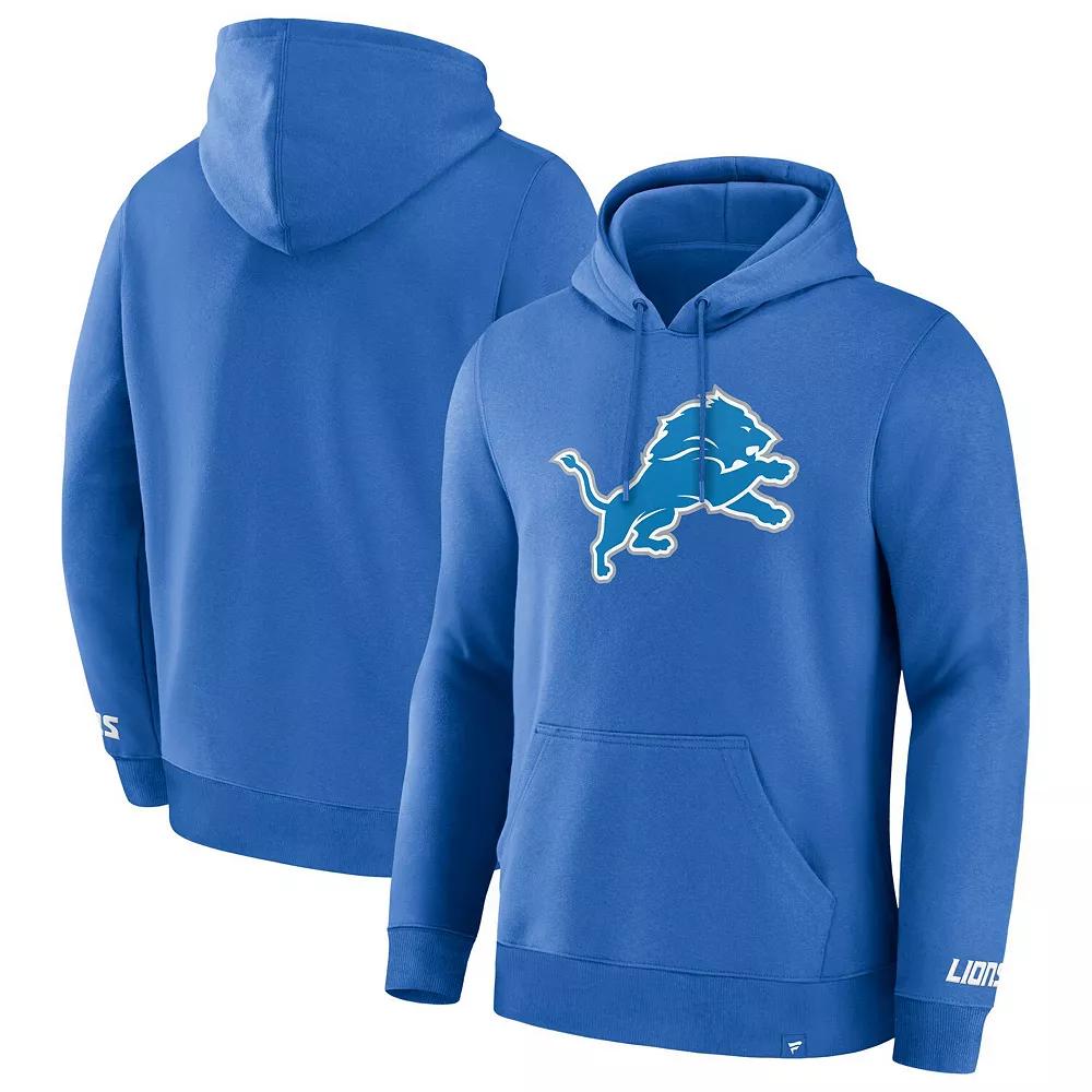 Men's Fanatics  Blue Detroit Lions Legacy Fleece Pullover Hoodie, Size: Small Product Image