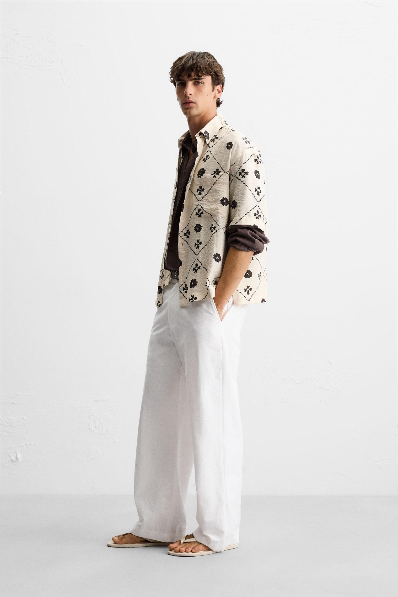 CONTRAST PRINT SHIRT Product Image