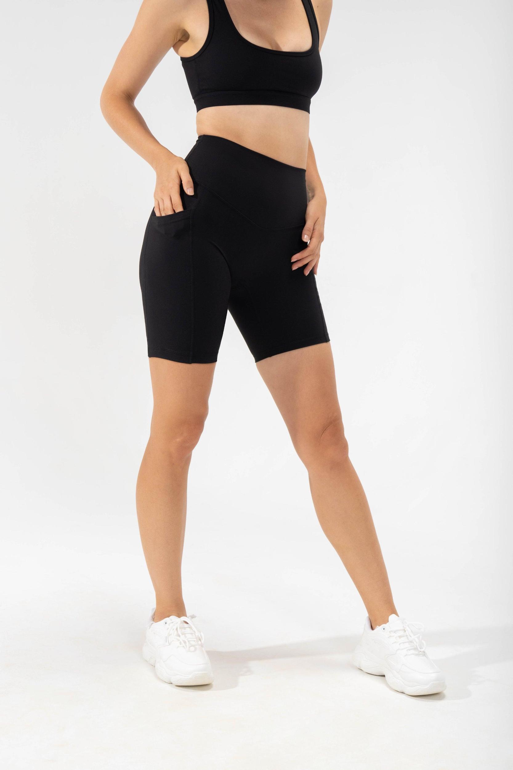 Supersculpt™ Biker Short with Pockets (Pet Hair Resistant) - Black Product Image