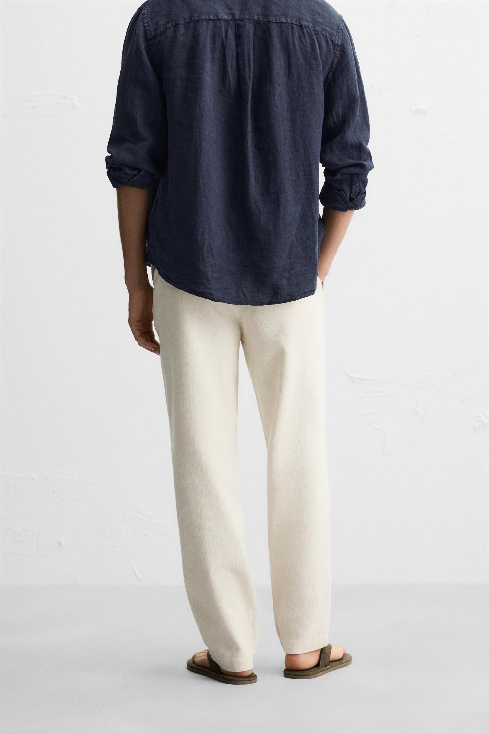 TEXTURED RELAXED FIT PANTS Product Image