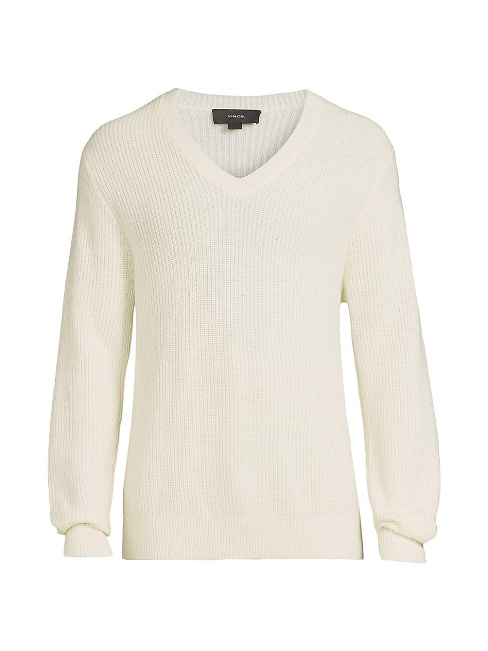Mens Shaker V-Neck Wool-Cashmere Sweater Product Image