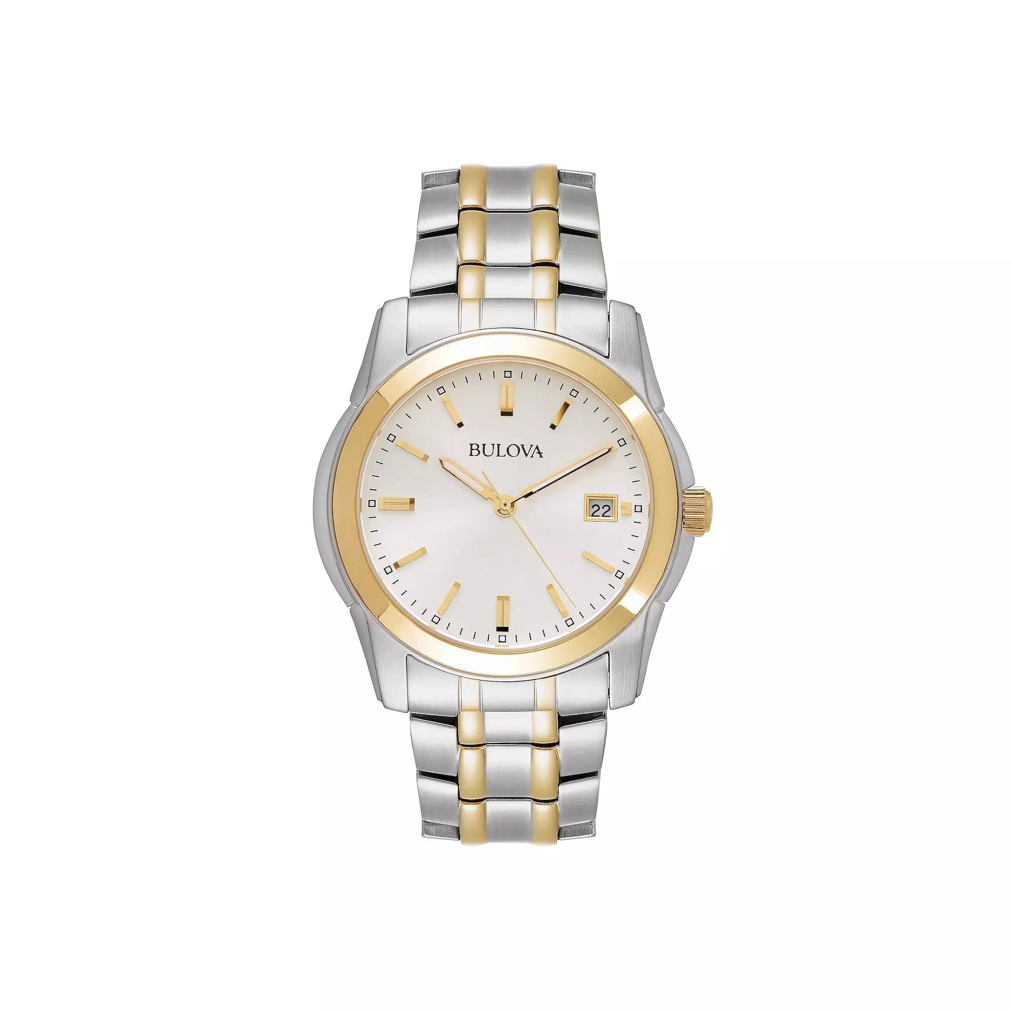 Bulova Mens Classic Two Tone Stainless Steel Watch - 98H18 Silver Gold Product Image