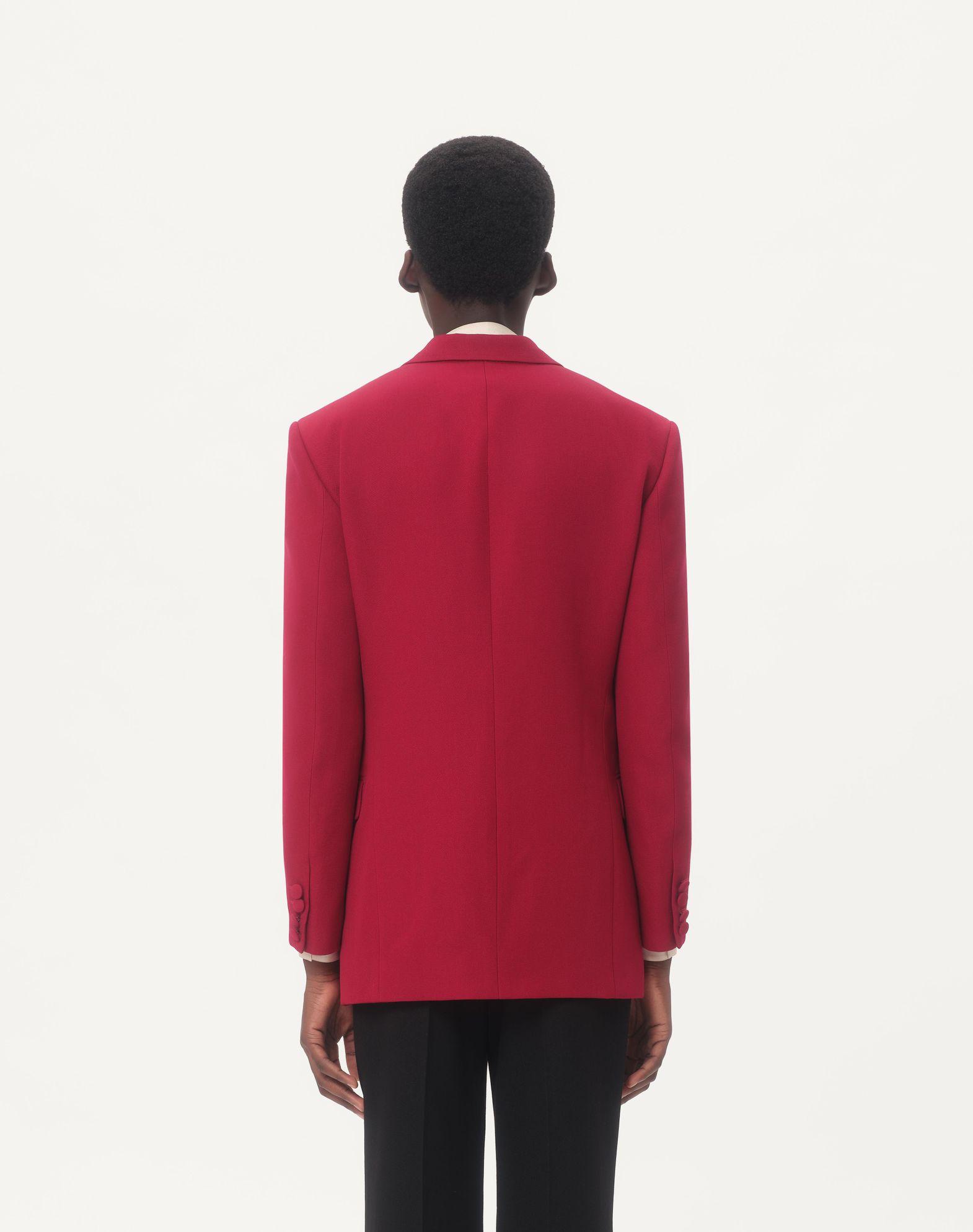 Double-Breasted Grain De Poudre Wool Jacket Product Image