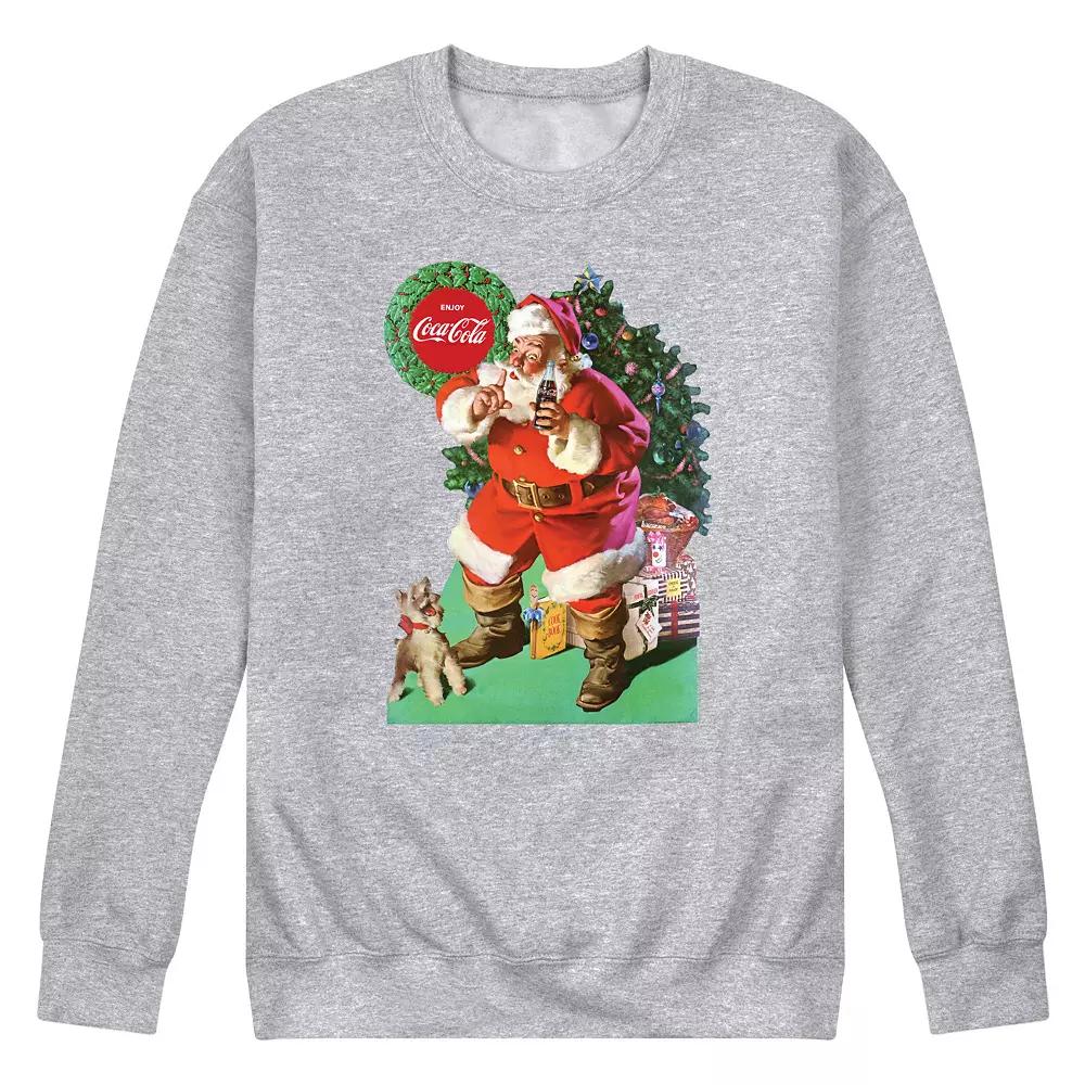 Men's CocaCola Vintage Santa with Dog Sweatshirt,  Product Image
