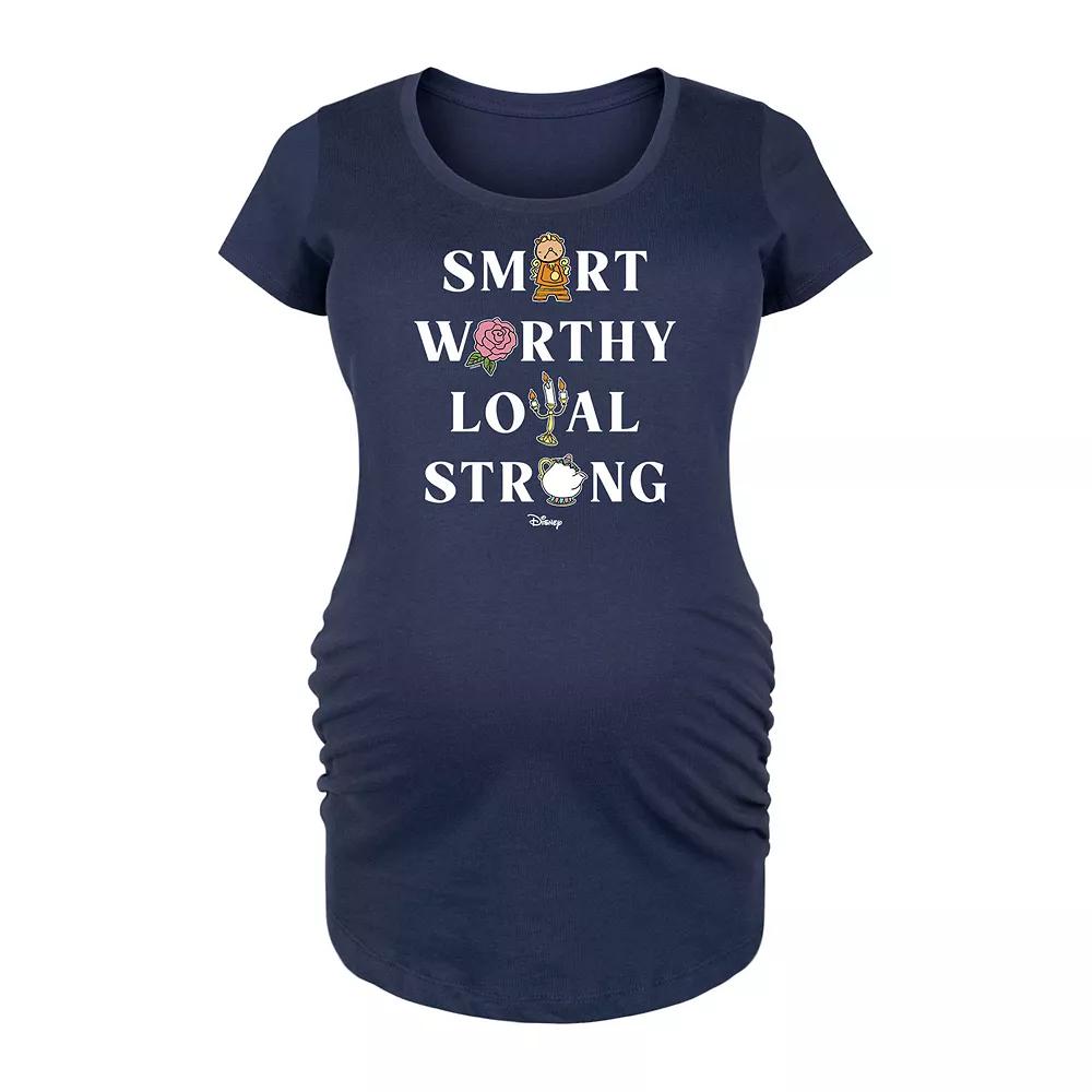 Disney's Beauty and the Beast Maternity Smart Worthy Loyal Graphic Tee, Women's,  Product Image