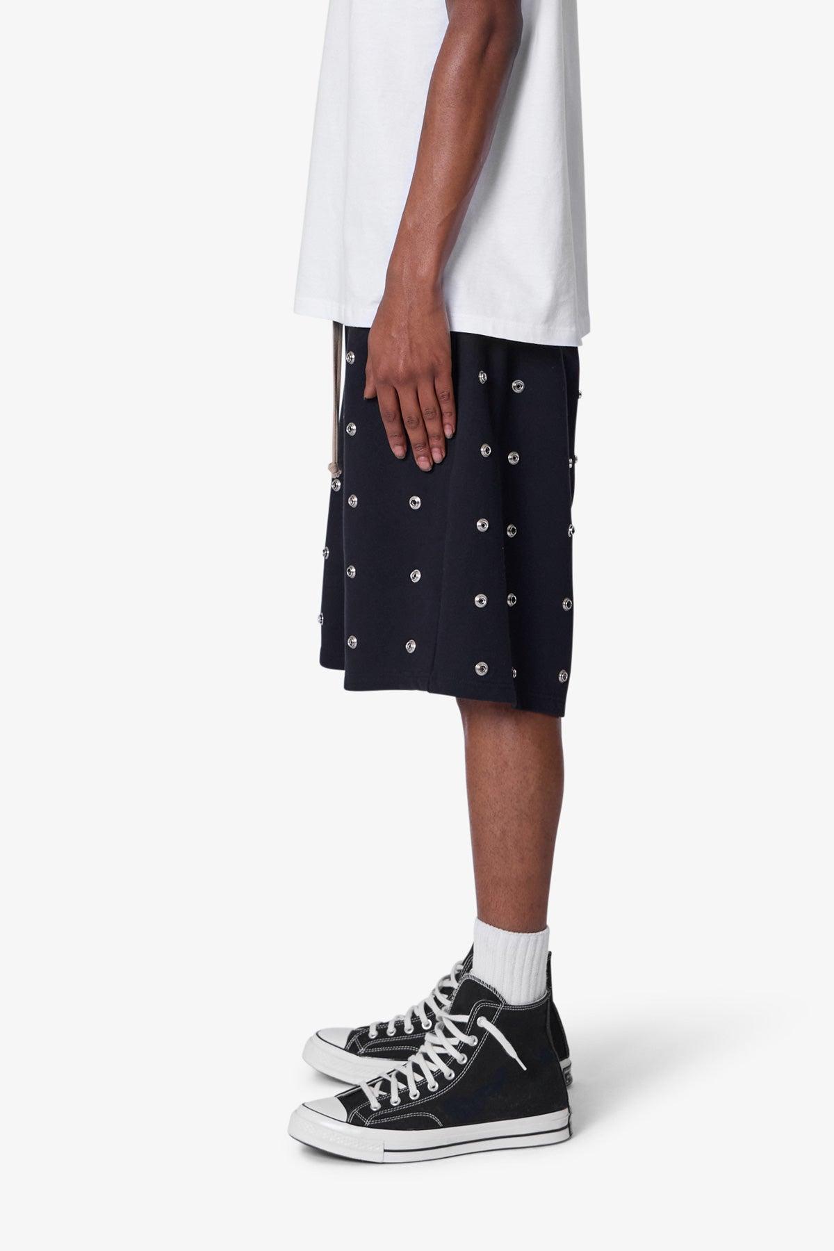 All Over Button Shorts - Black Product Image