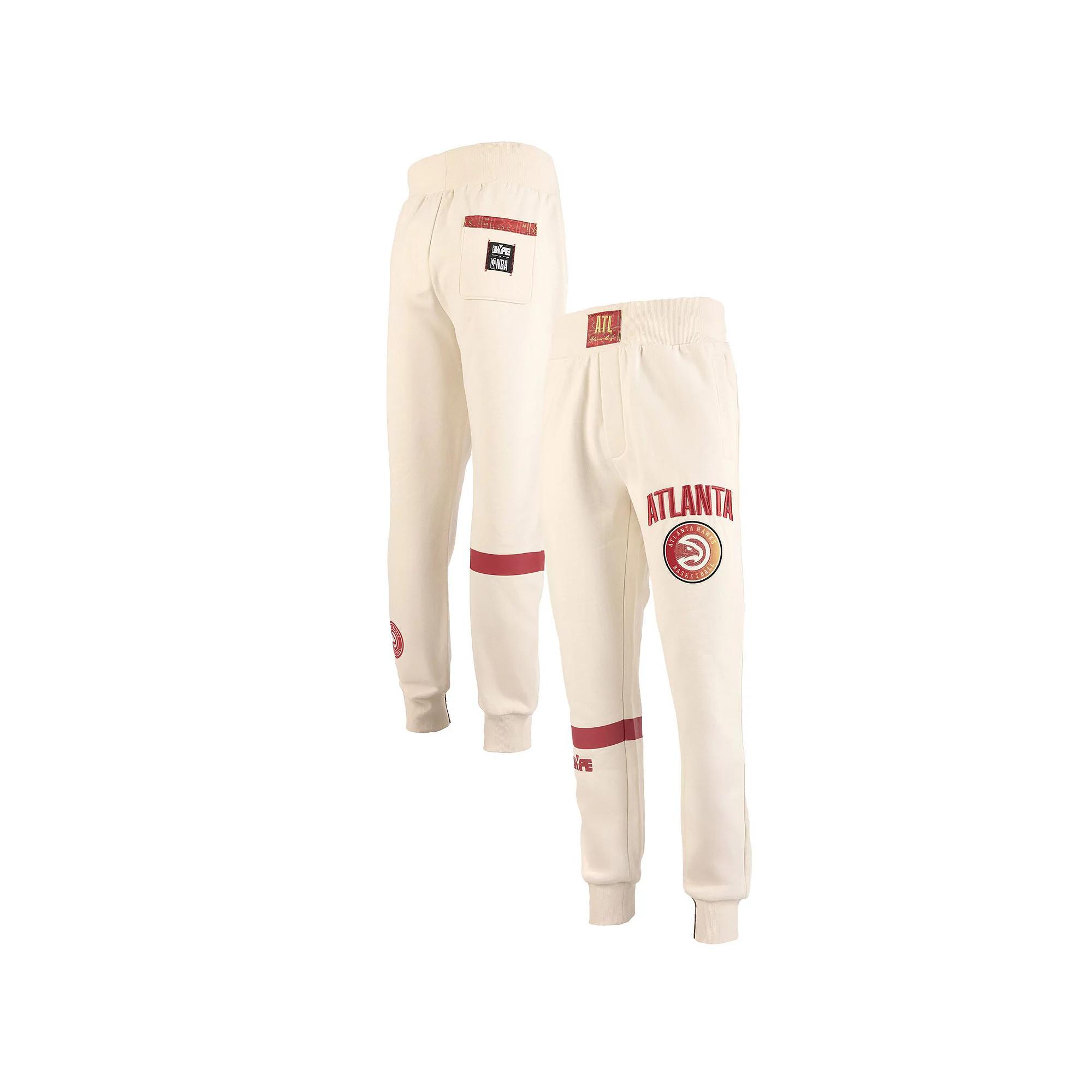 Men's NBA x Two Hype Cream Atlanta Hawks Culture & Hoops Collection Premium Jogger Pants,  Product Image
