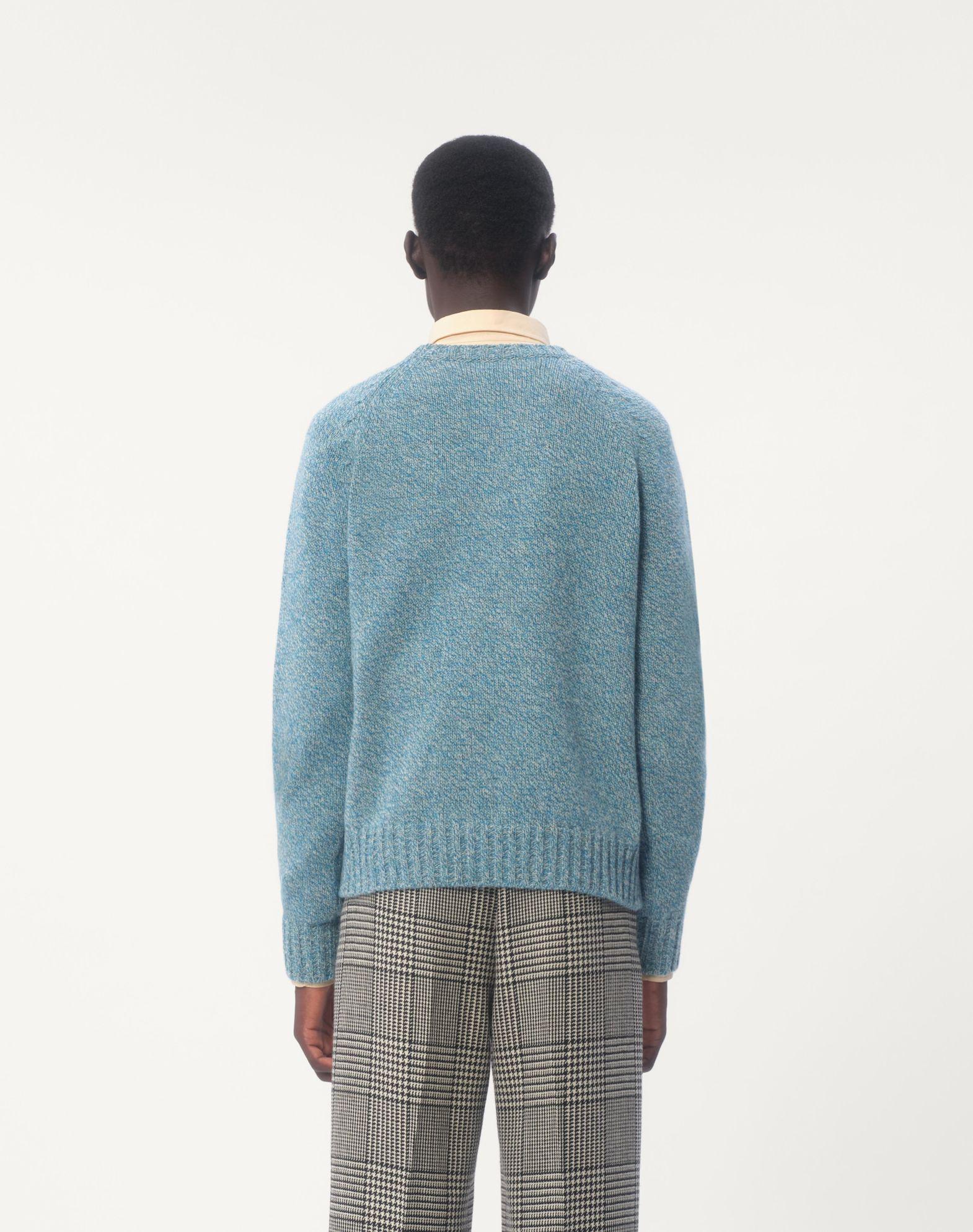 Crewneck Wool Sweater With Vlogo Embroidery Product Image